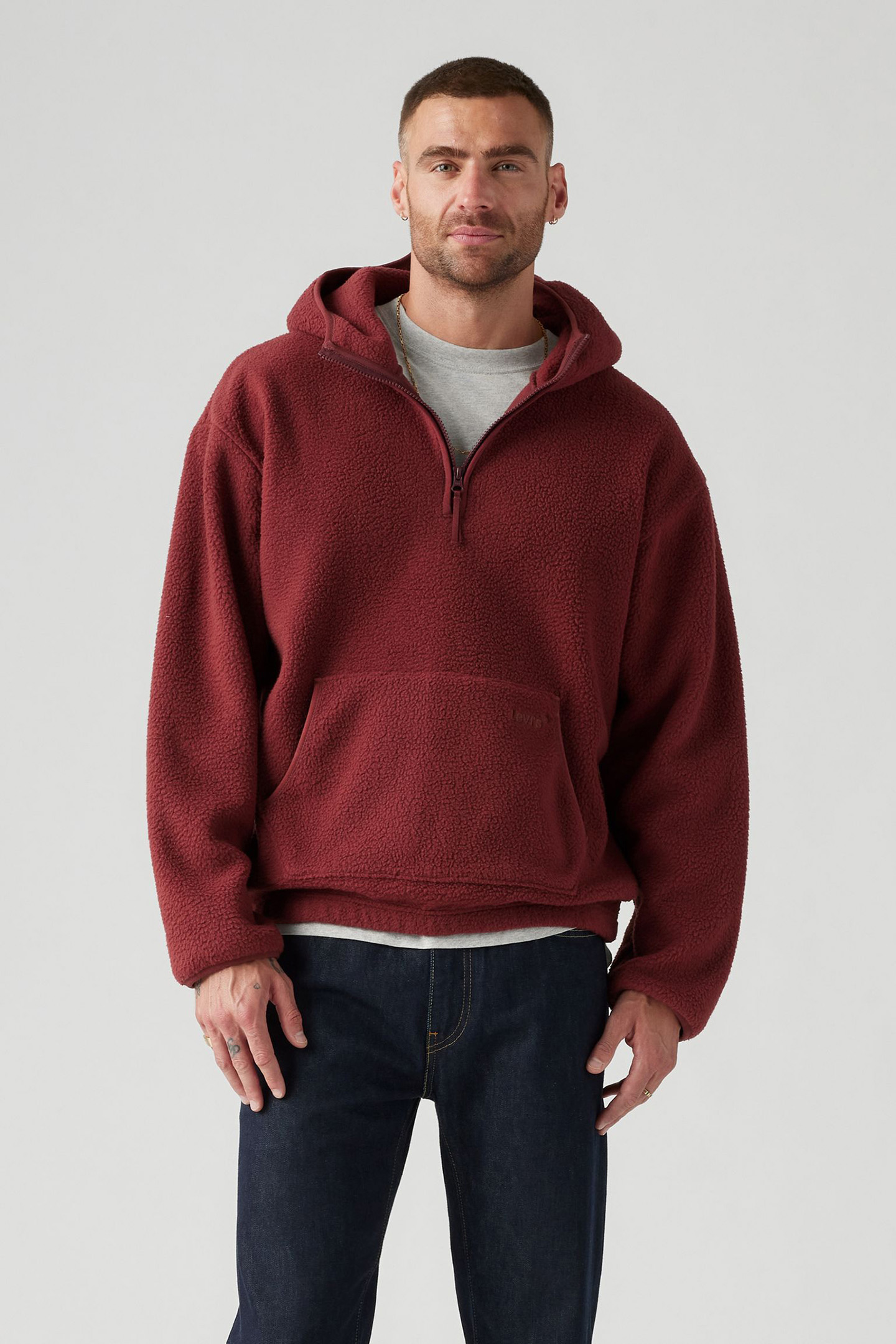 HOODED SHERPA PULLOVER CHOCOLATE TRUFFLE by Levi's