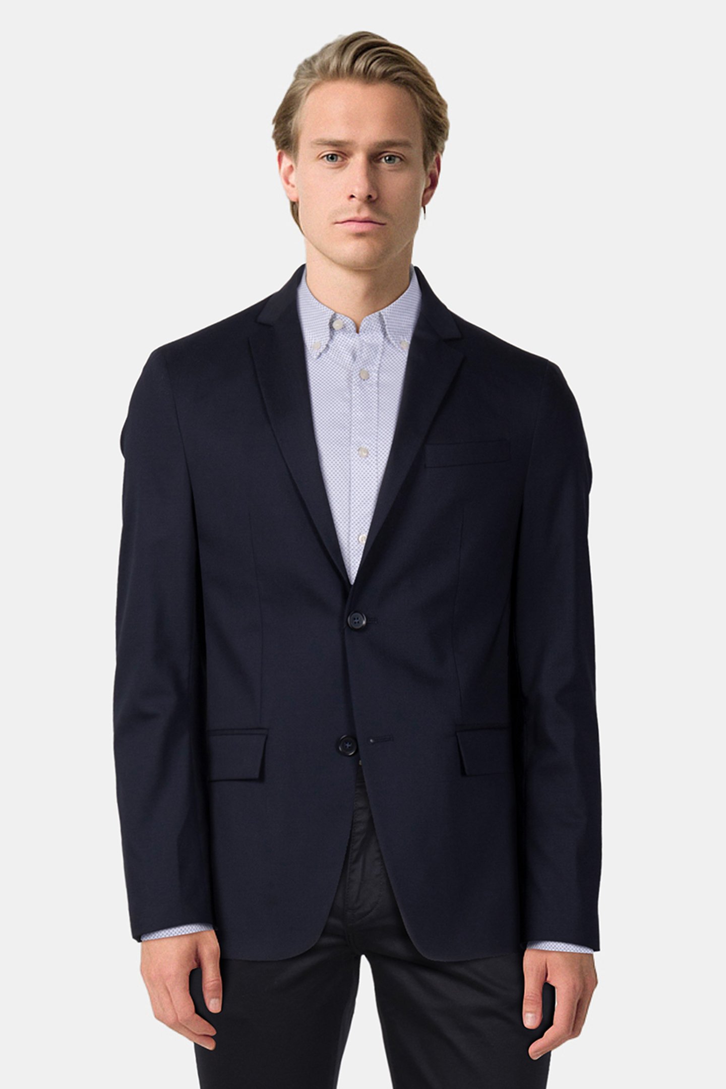 STRETCH WOOL REGULAR MIDNIGHT NAVY by Calvin Klein