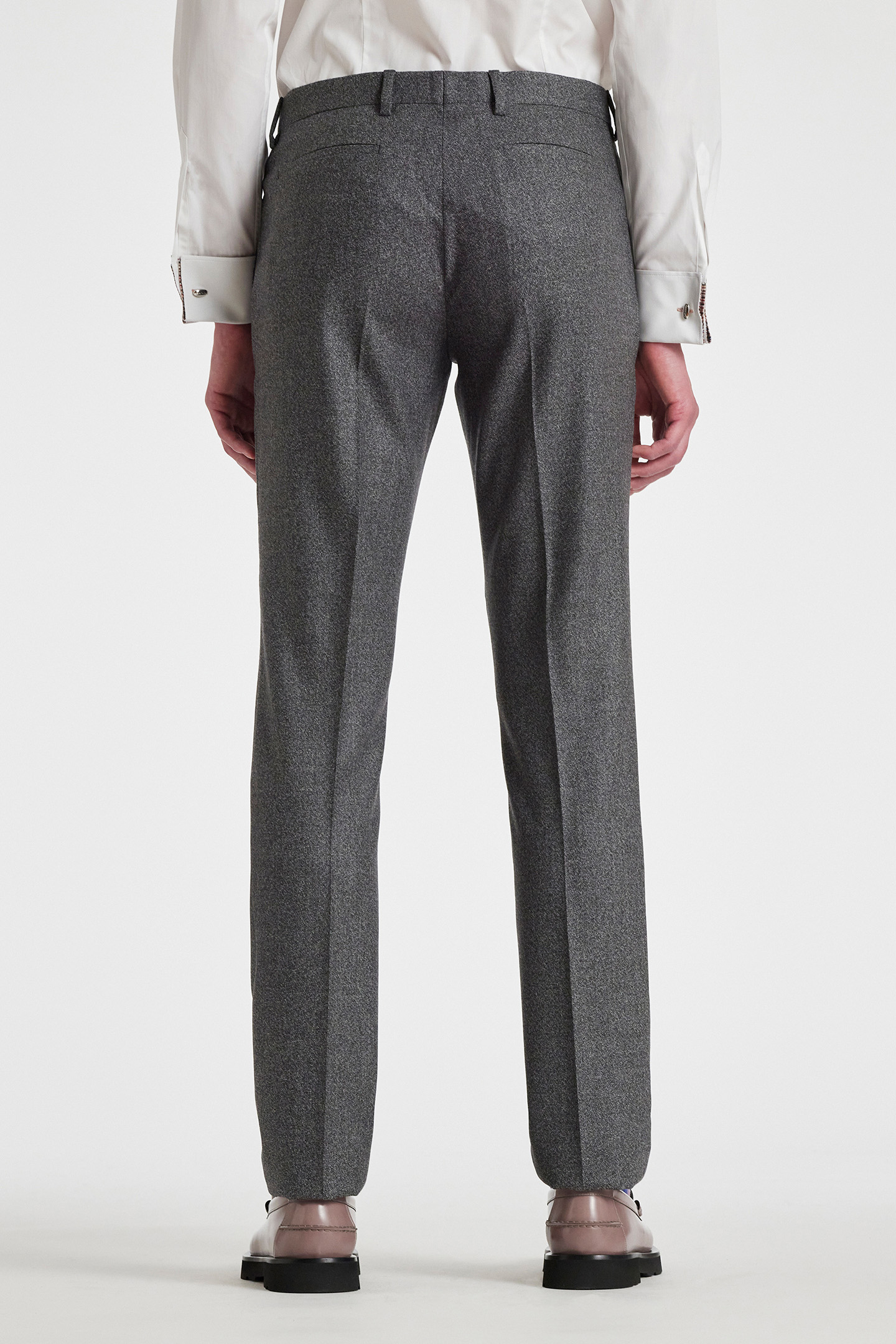 MENS SLIM FIT TROUSER GREY BEIGE 2