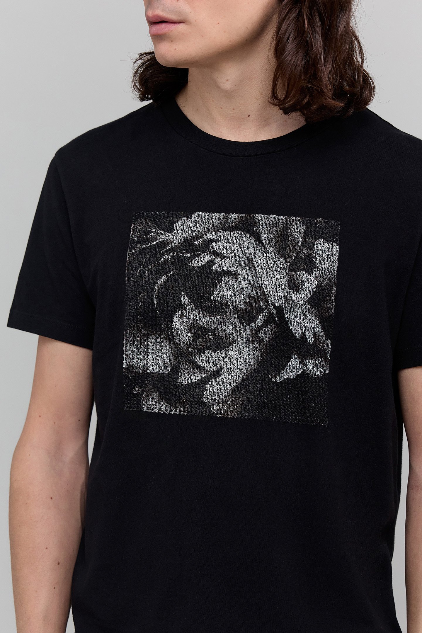 BLACK MAXI FLOWER T-SHIRT 5