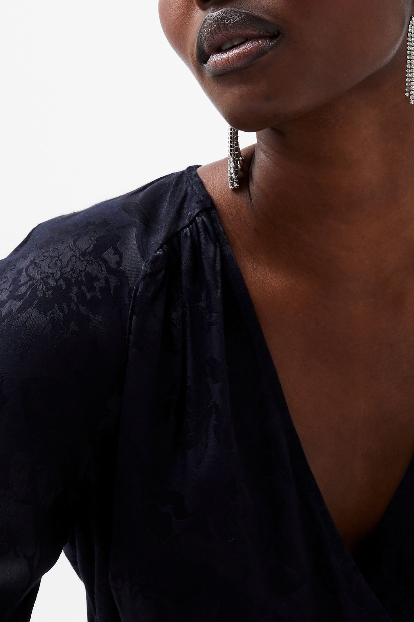 ARYA SATIN JACQUARD JUMPSUIT MARINE 5