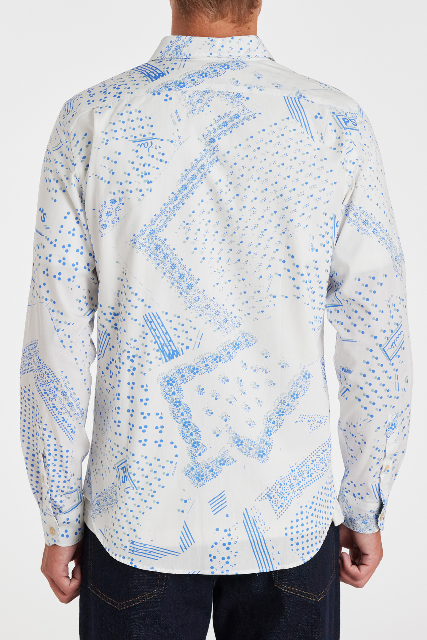 MENS LS TAILORED FIT SHIRT OFF WHITE 2