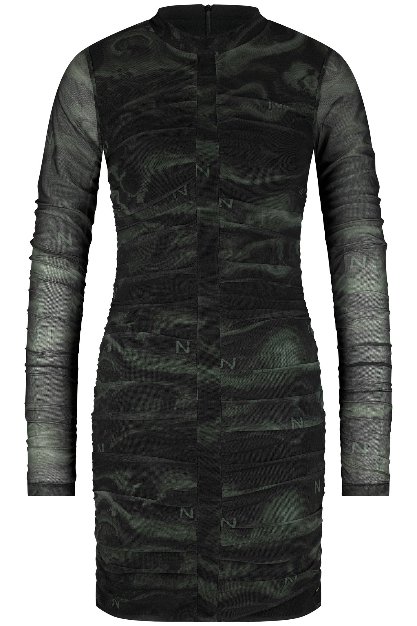 MARBLE MESH DRESS NIGHT FOREST 1