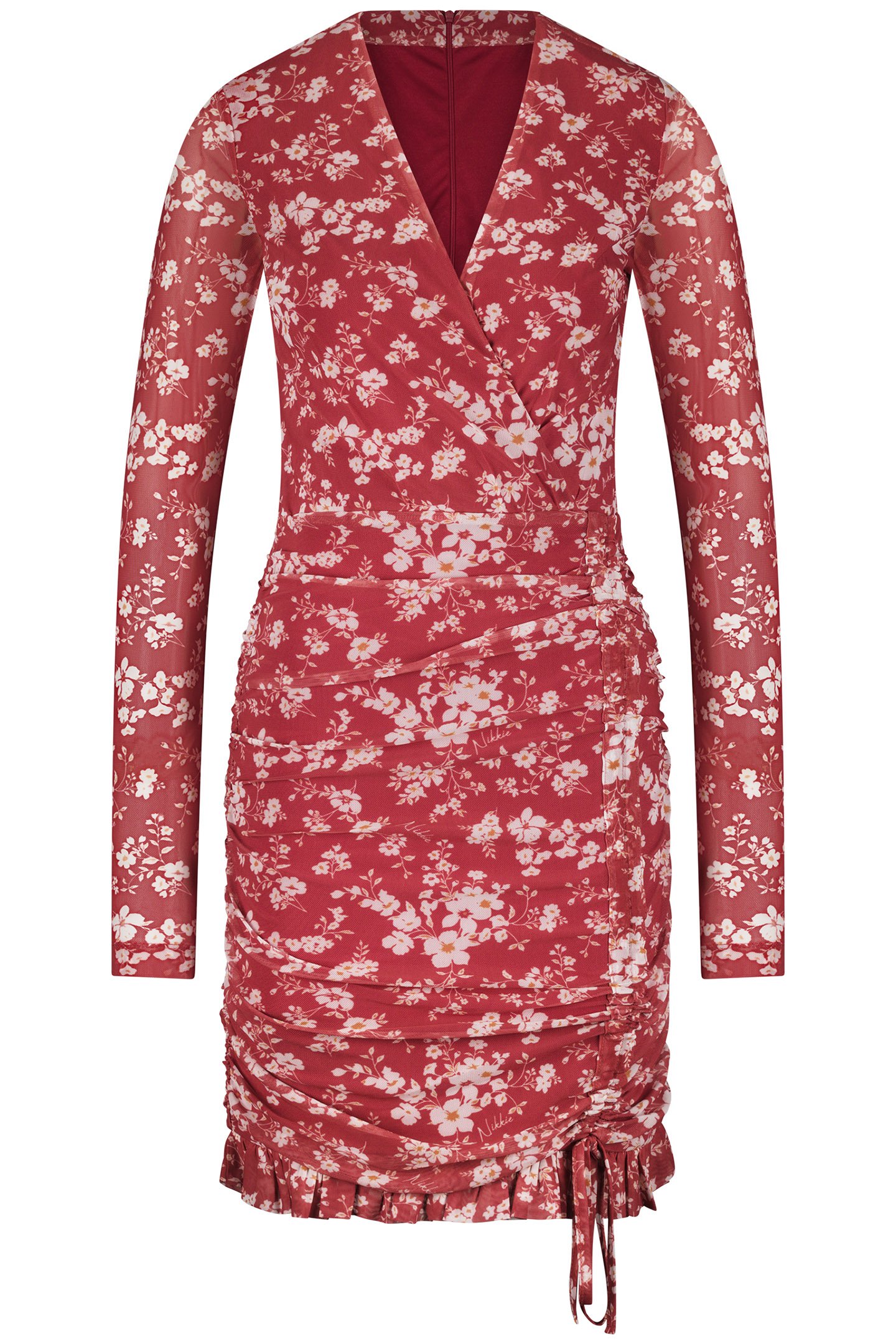 FLOWER DRESS OFF WHITE/CANDY RED 1