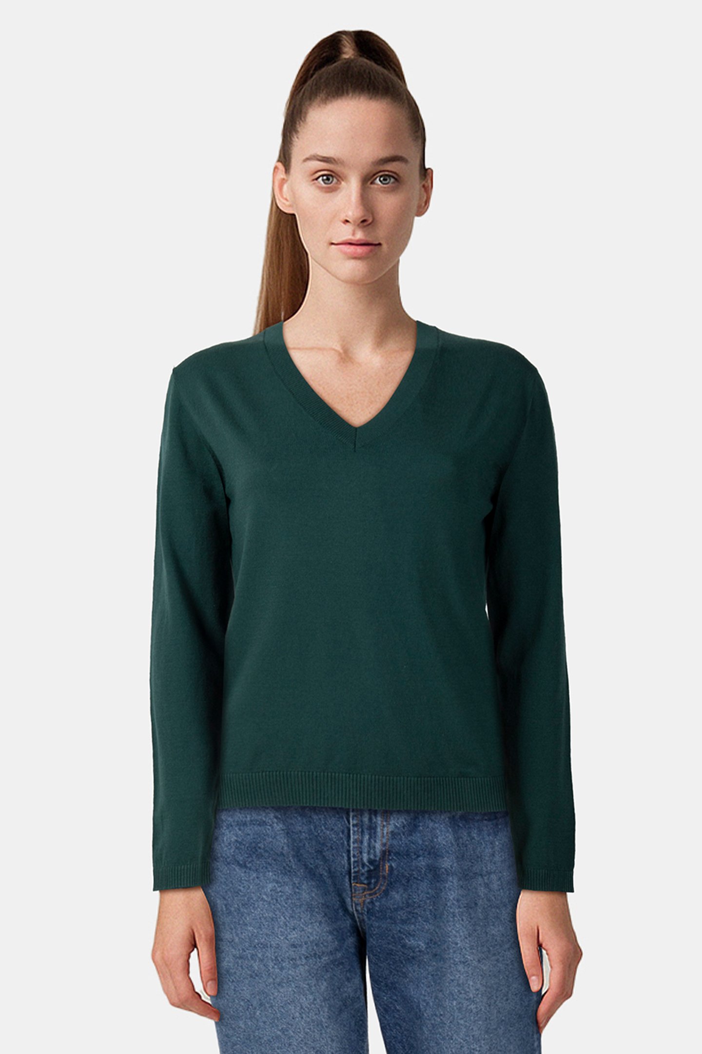 SARA LS V NECK TOP S KINDGOM JADE by Marciano by Guess