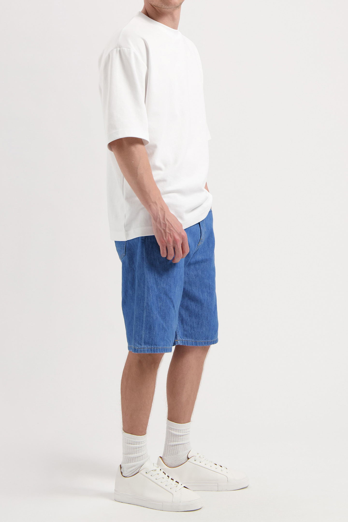 JAMES DENIM SHORT - MEDIUM STONE MEDIUM STONE 5