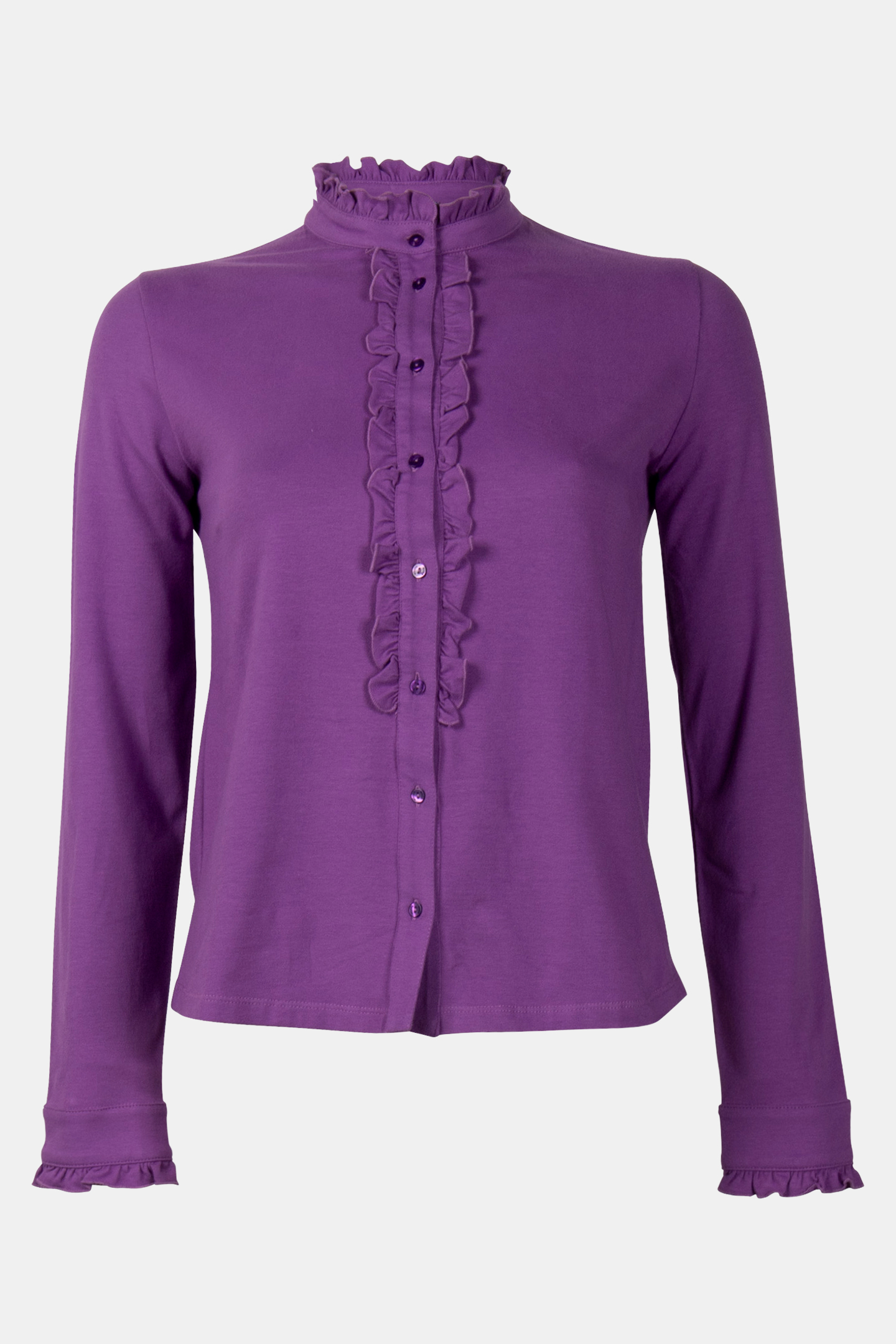 MOCK NECK SHIRT LS + FRILLS 3