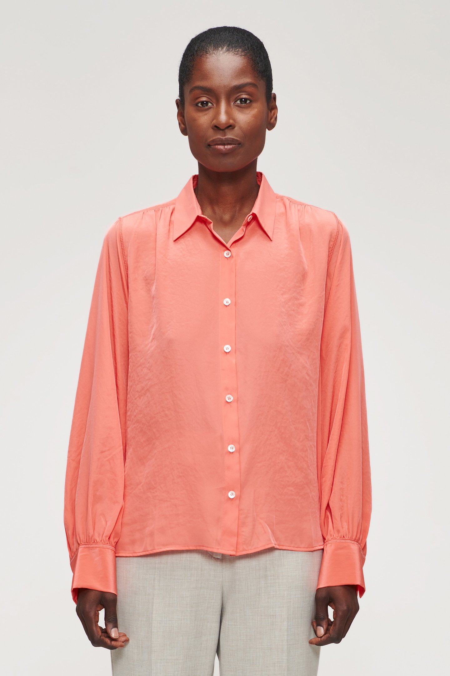 TECHNOSILK BLOUSE RADIANT CORAL 1