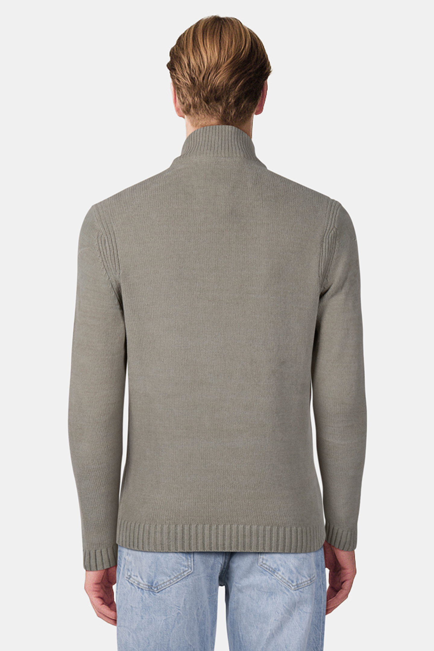 PULLOVER HALF ZIPPER CHENILLE SMOKE 2