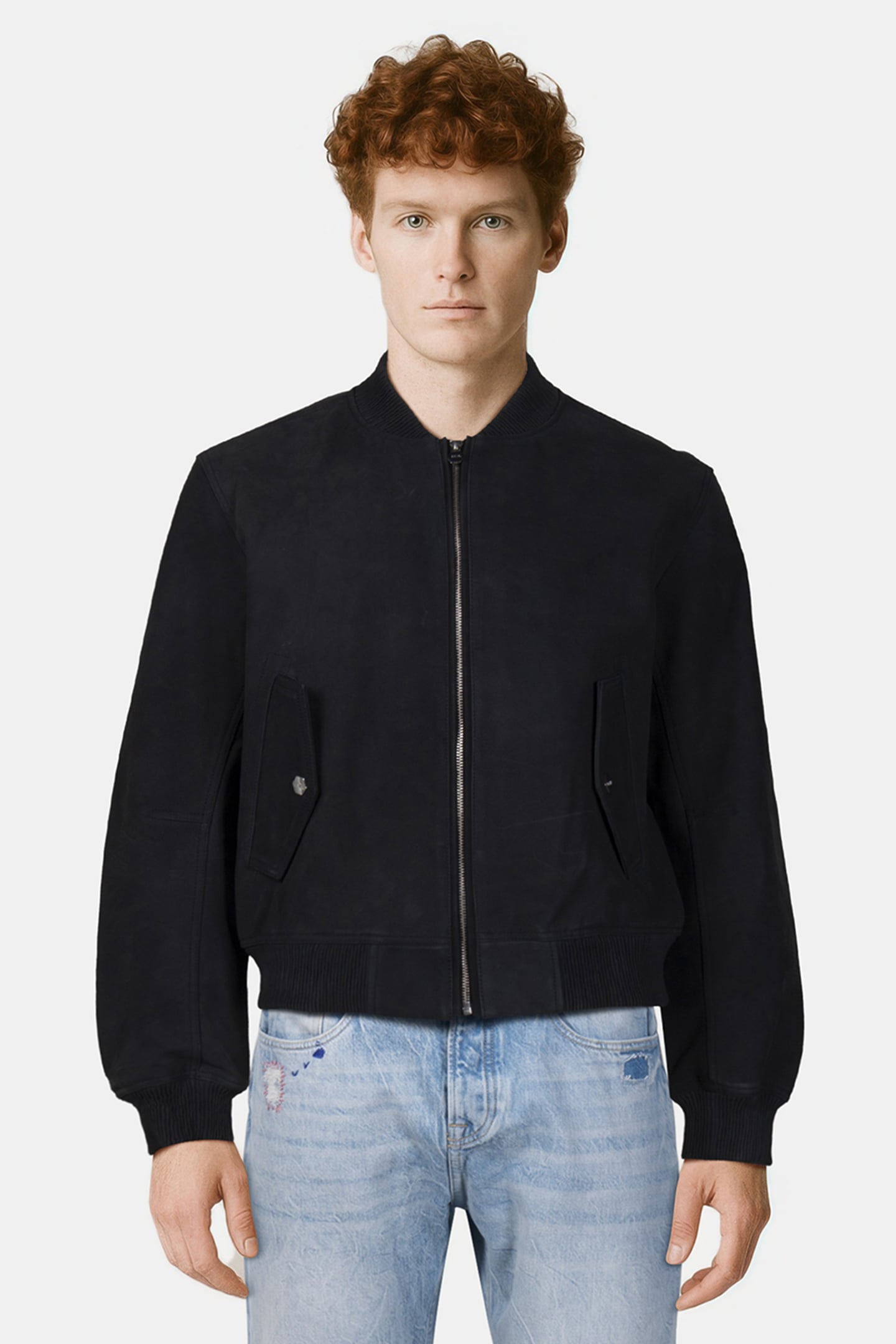 XI NUBUCK BOMBER JACKET BLACK 1