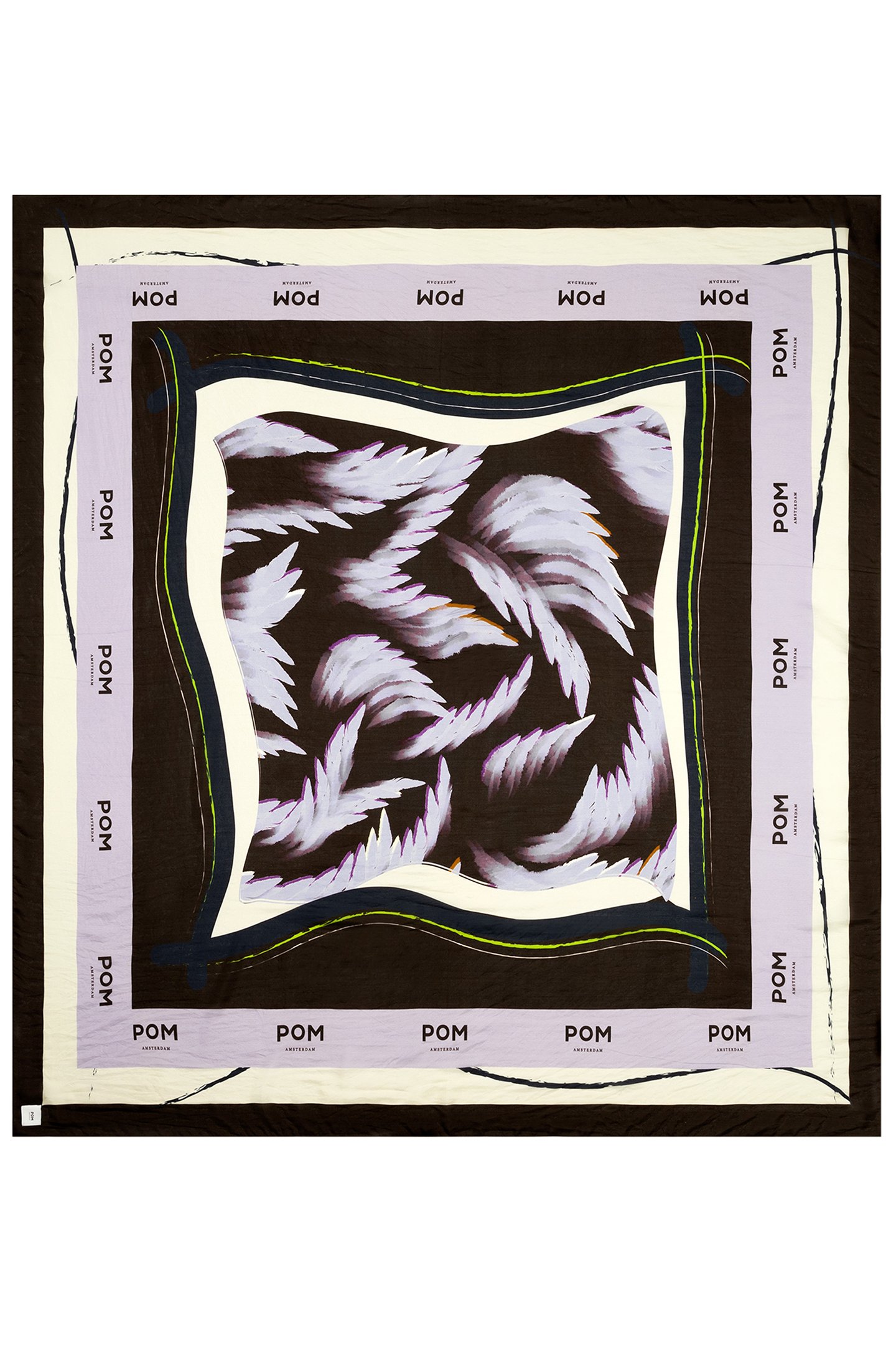SHAWL - SILK FEATHERS BROWN by POM Amsterdam