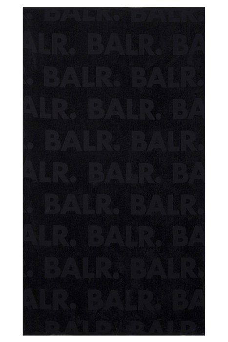 UNISEX JACQUARD BRAND AOP COTTON TOWEL JET BLACK 1