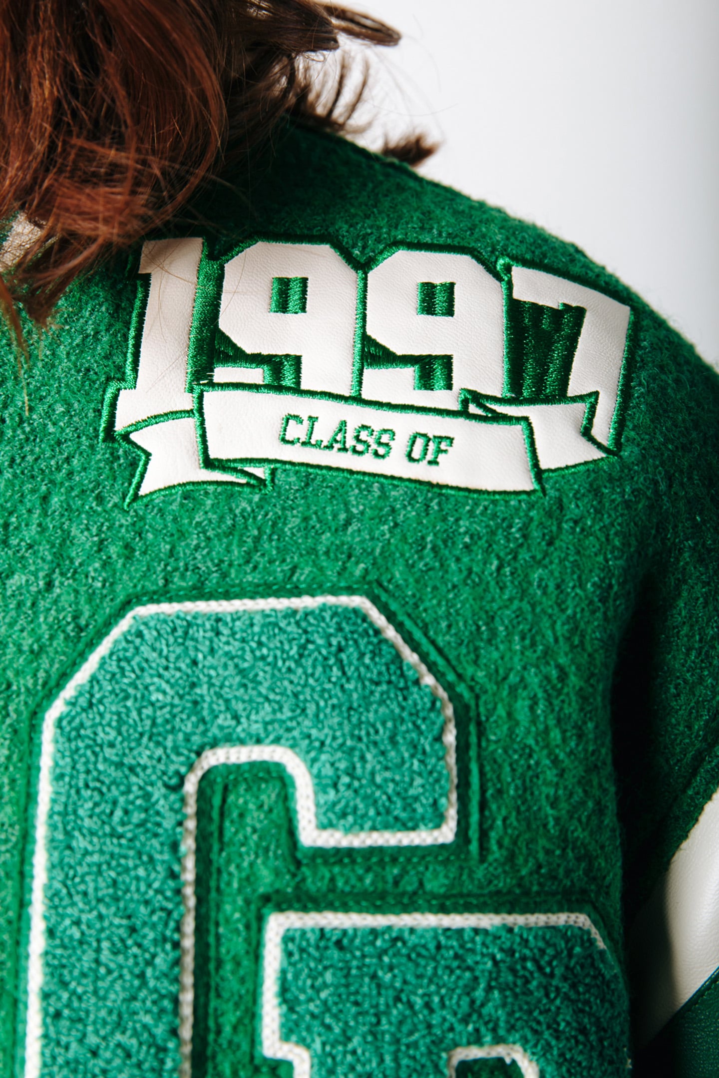 JOAN BASEBALL BOMBER JACKET DEEP GREEN 3