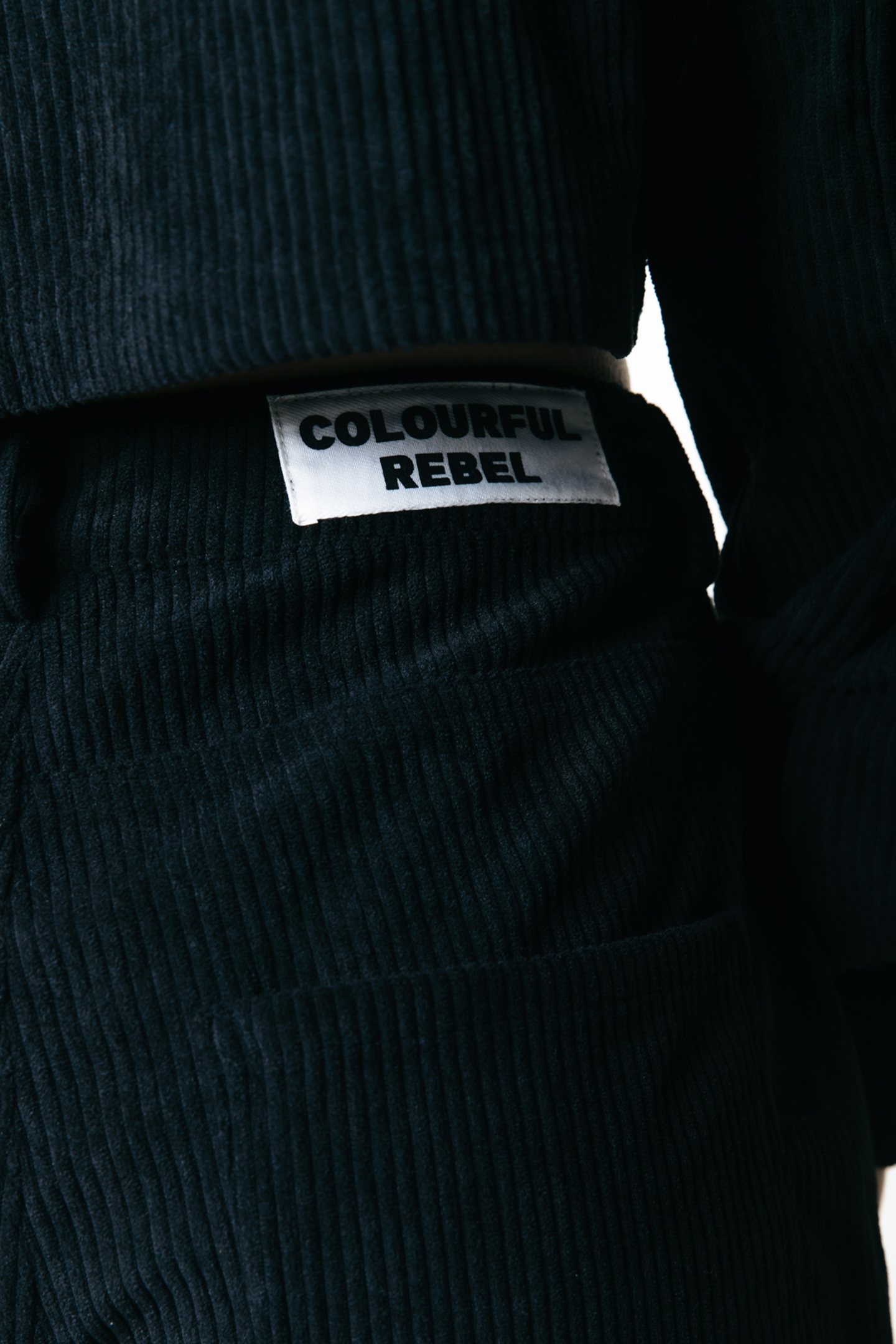 GAIAS CORDUROY HIGH RISE WIDE LEG PANTS BLACK 4