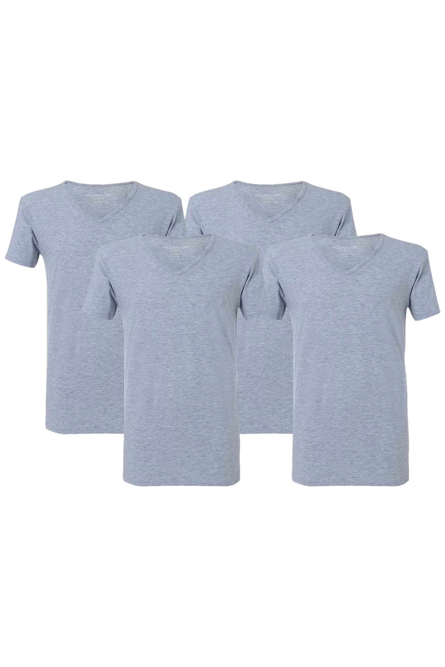 MCGREGOR - PREMIUM STRETCH T-SHIRT - V-NECK - 4-PACK GREY 1