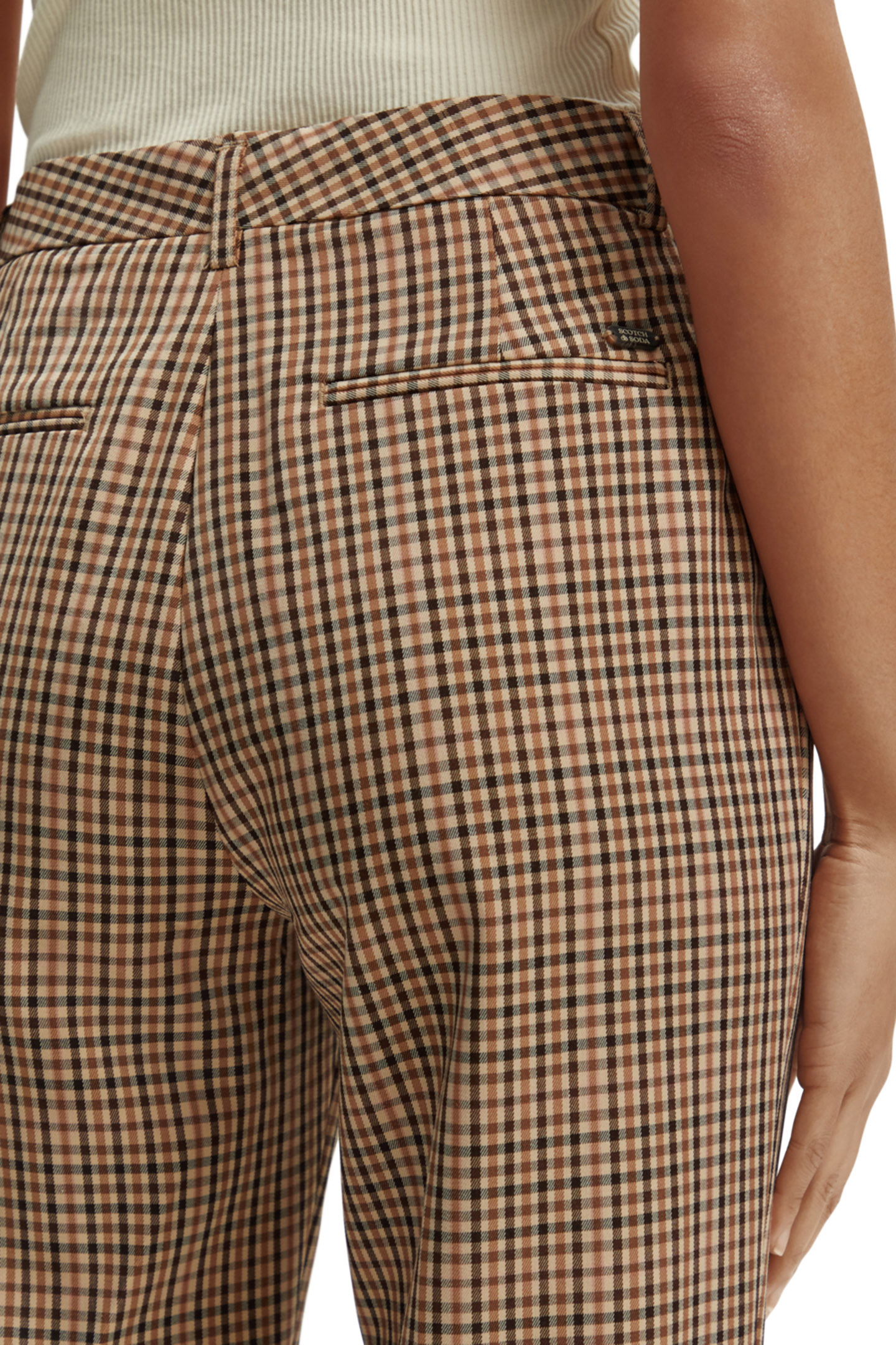 LOWRY - MID RISE SLIM TROUSERS IN YARN DYE CHECK COMBO X 5