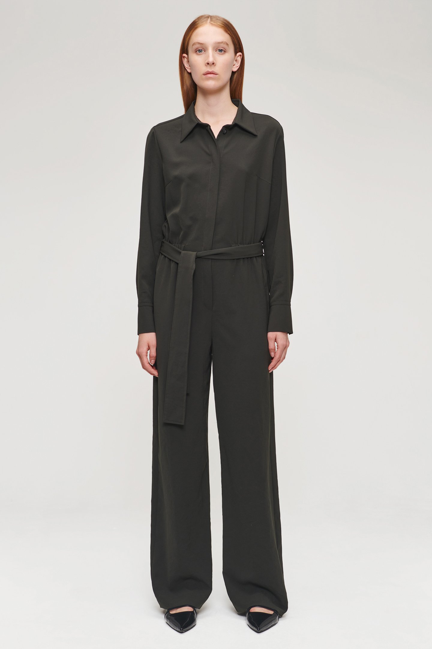 RELAXED FIT JUMPSUIT DARK GREEN by Zenggi