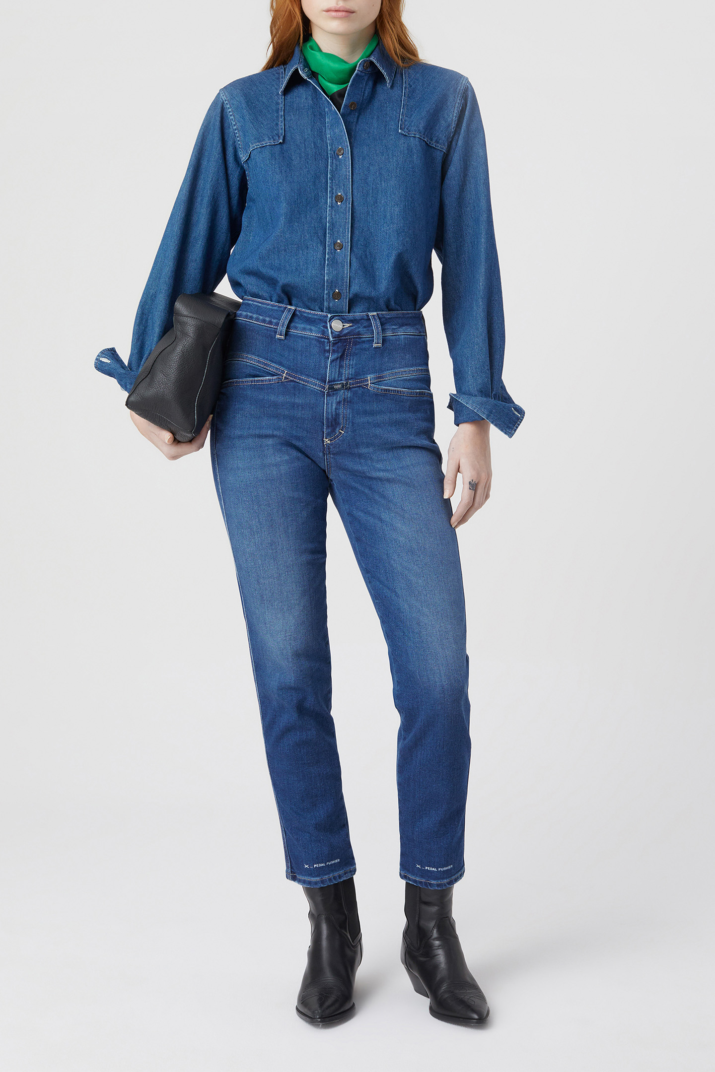 PEDAL PUSHER JEANS DARK BLUE 3