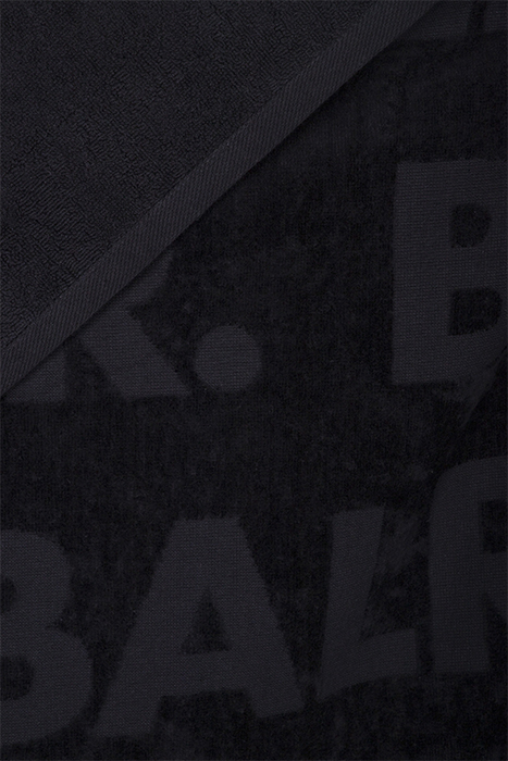 UNISEX JACQUARD BRAND AOP COTTON TOWEL JET BLACK 3