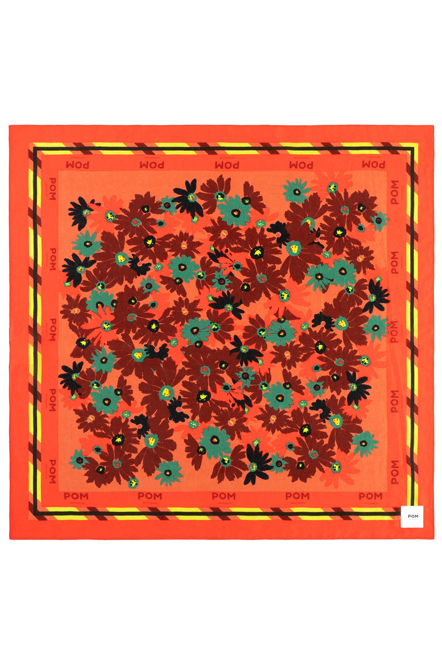 SHAWL - SILK FLORAL PINK by POM Amsterdam