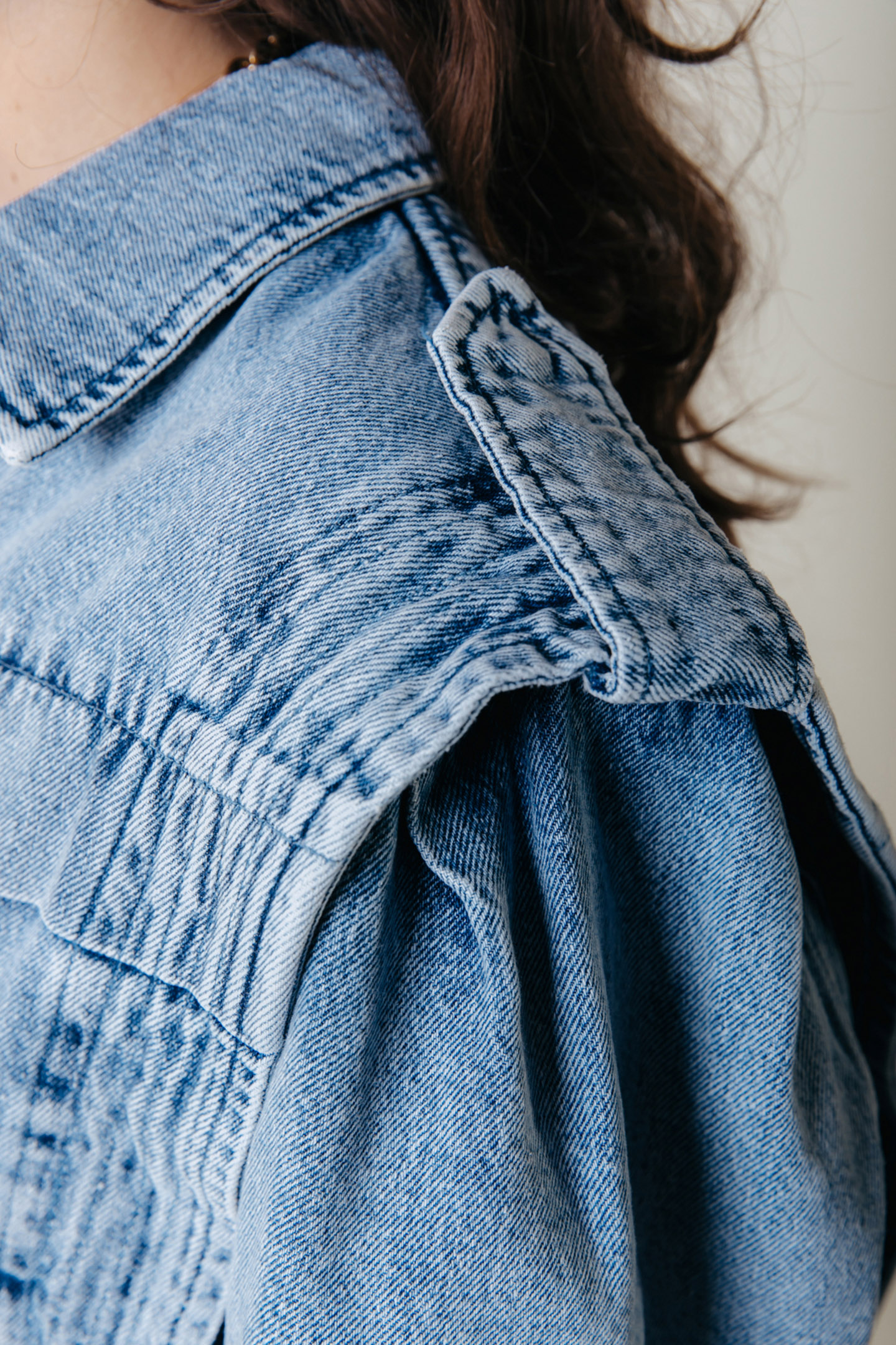 FREJA MULTISTITCH DENIM JACKET LIGHT BLUE DENIM 5