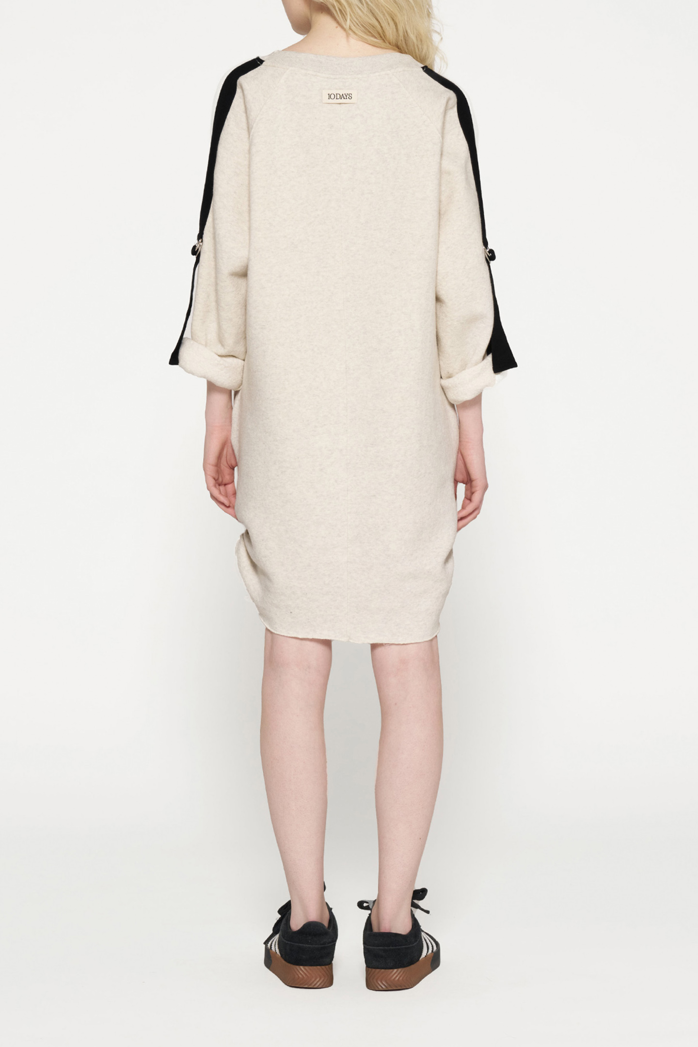 BELTED RAGLAN DRESS SOFT WHITE MELEE 3