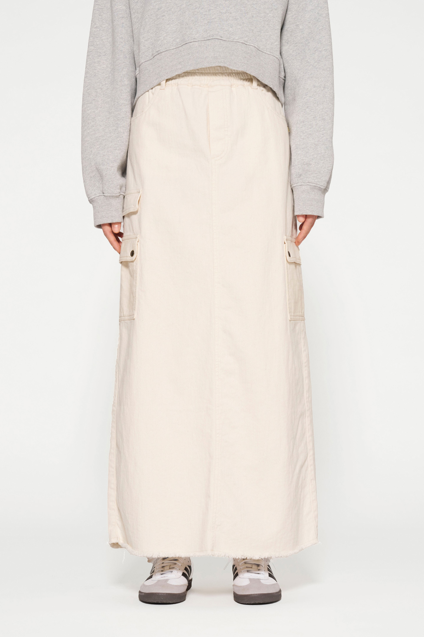 MAXI SKIRT TWILL ECRU 1