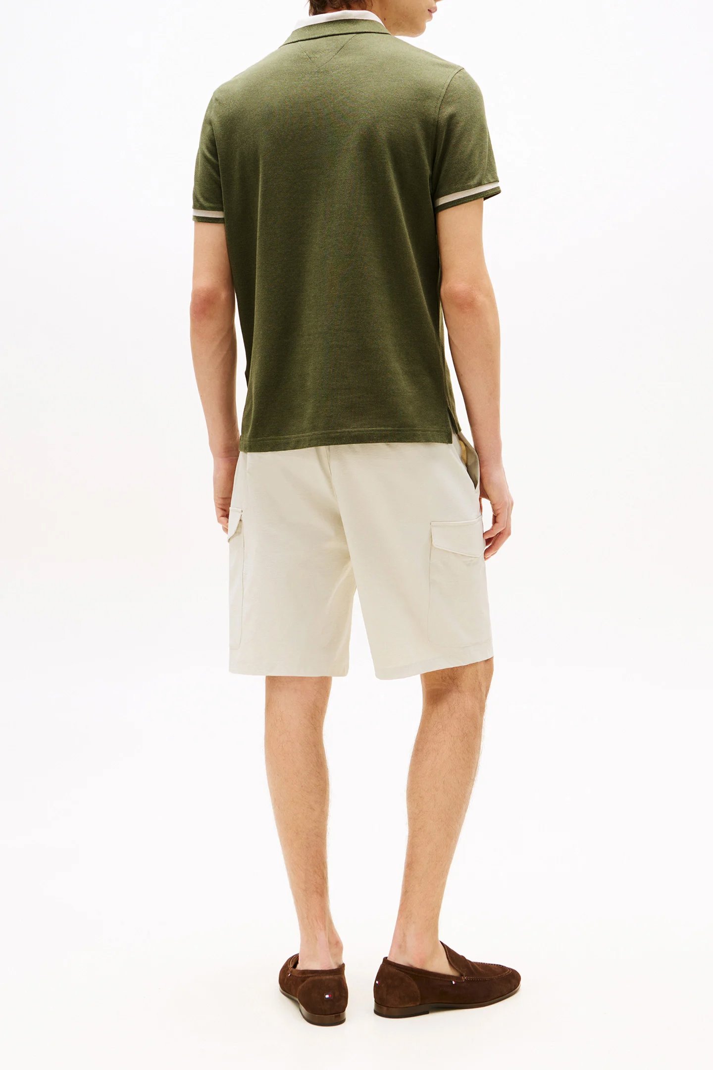 CONTRAST COLLAR POLO REG FIT BATTLE GREEN 3