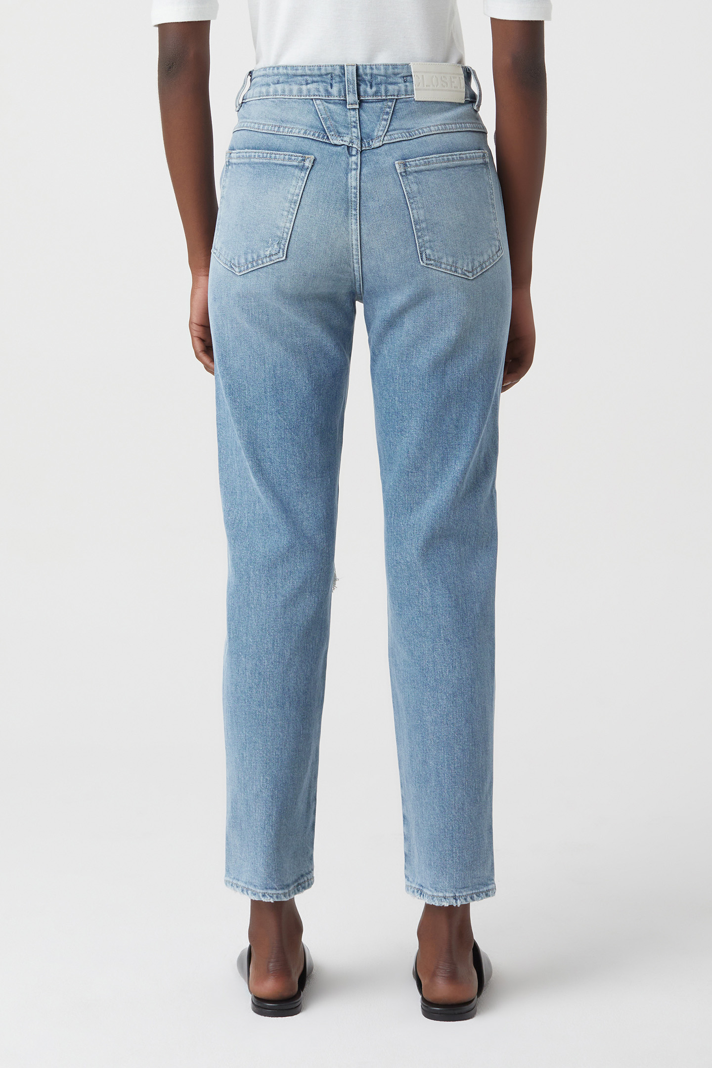 PEDAL PUSHER JEANS MID BLUE 2