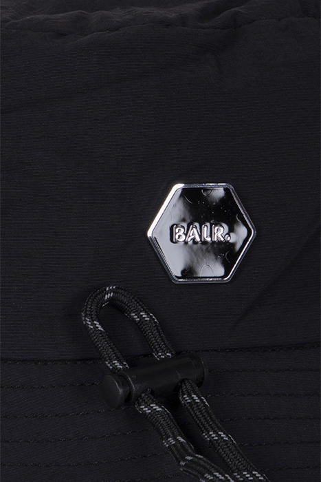 UNISEX HEXLINE BADGE BUCKET HAT JET BLACK 3