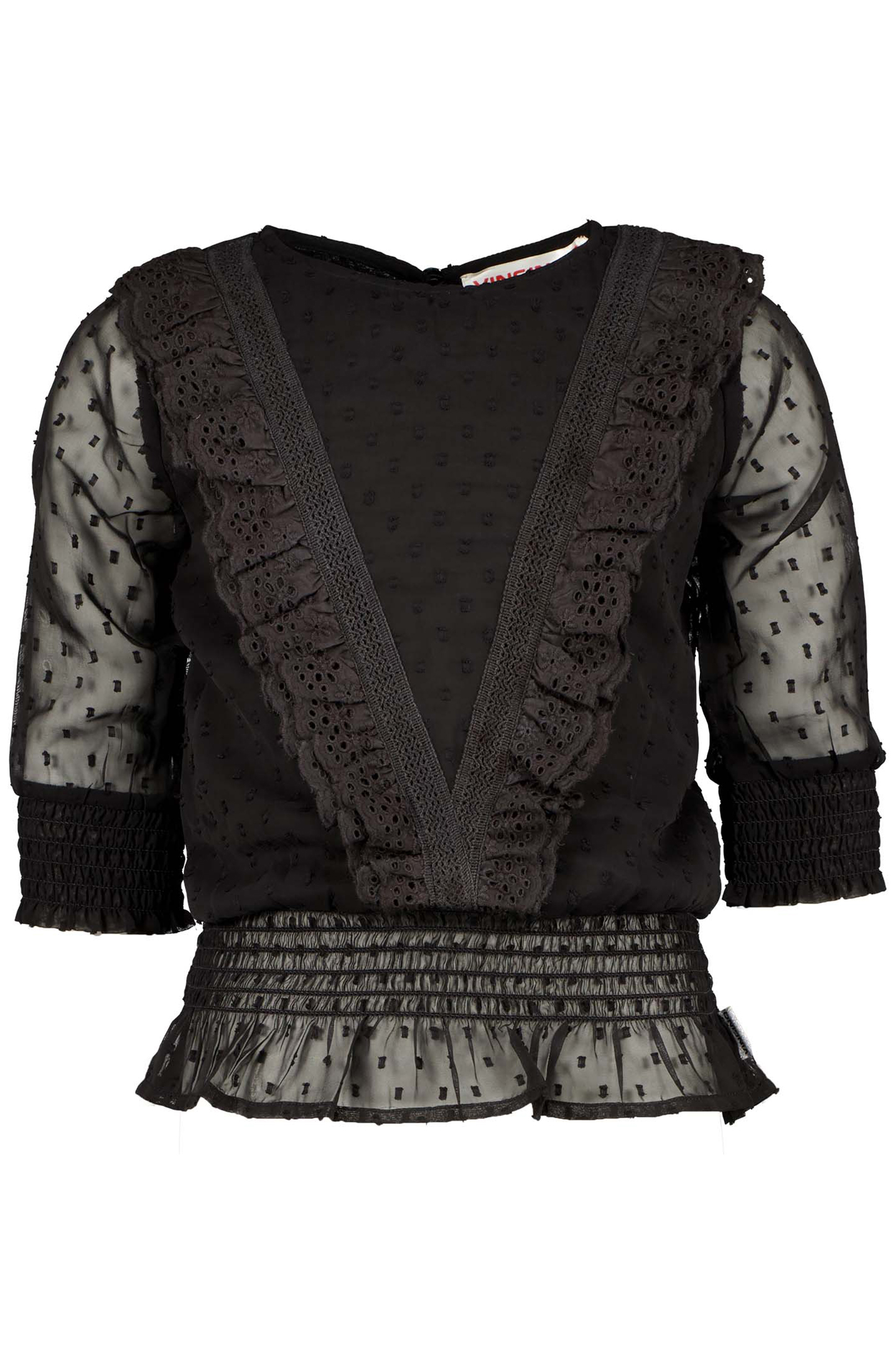 GIRL'S JARINE BLOUSE DEEP BLACK 1