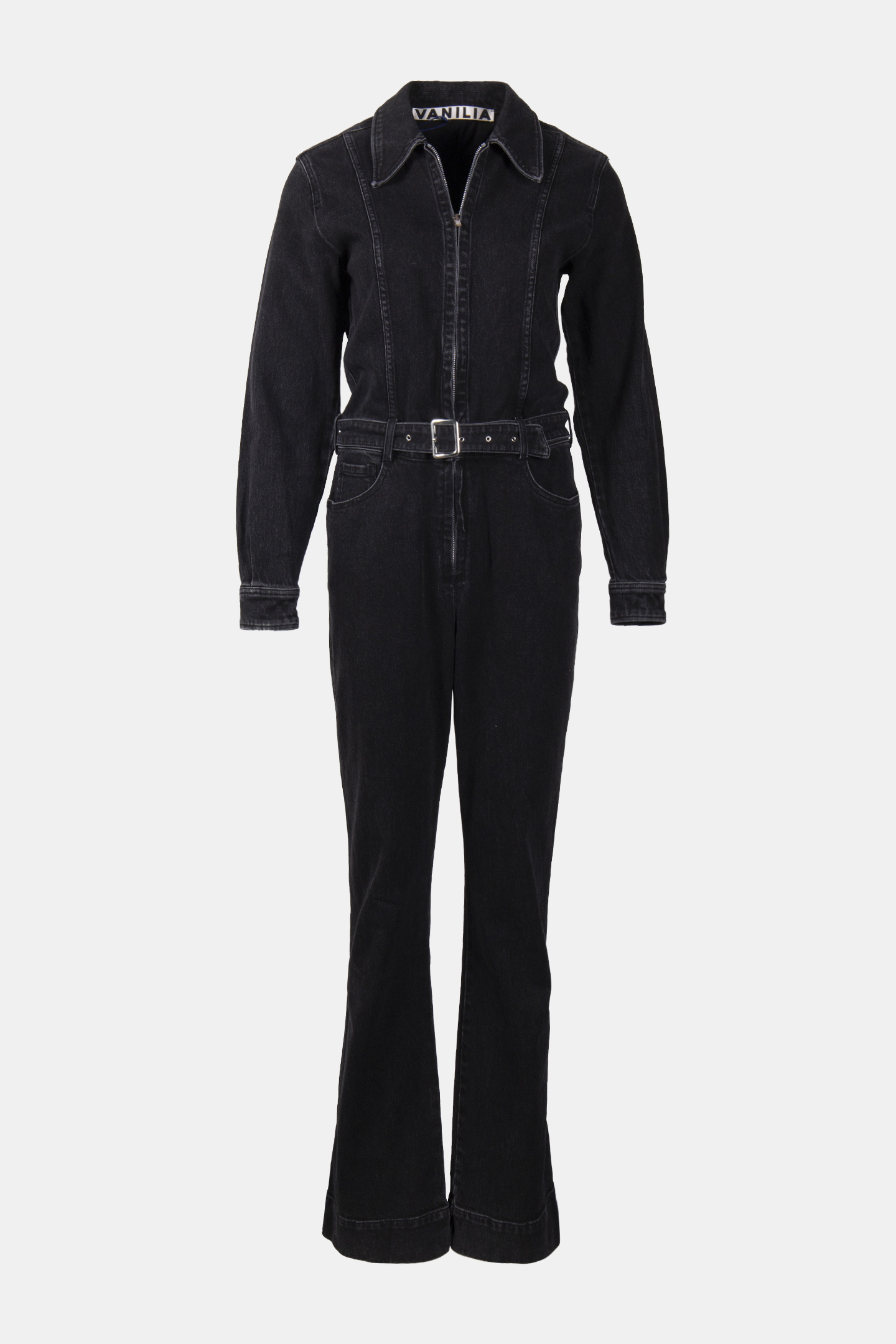 BLACK DENIM OVERALL 3