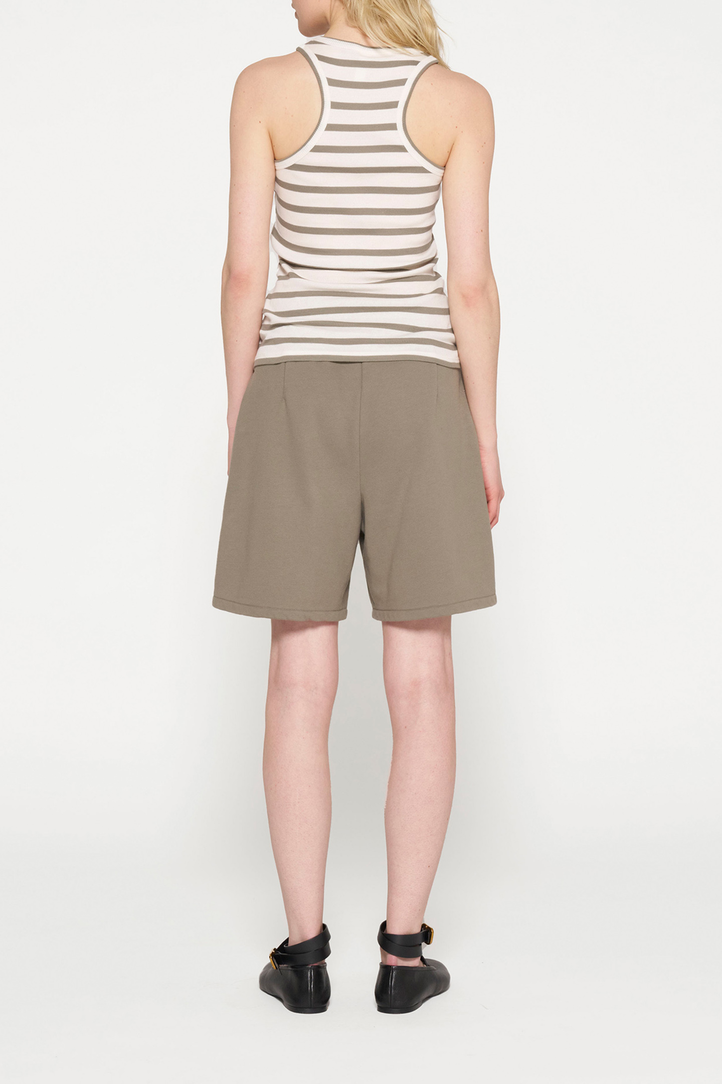 TANK TOP RIB STRIPES ECRU/SAGE 3