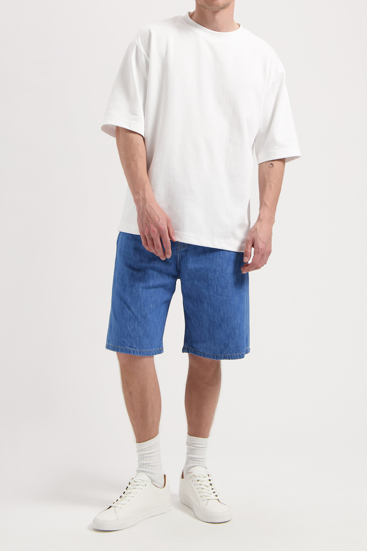 JAMES DENIM SHORT - MEDIUM STONE MEDIUM STONE 6
