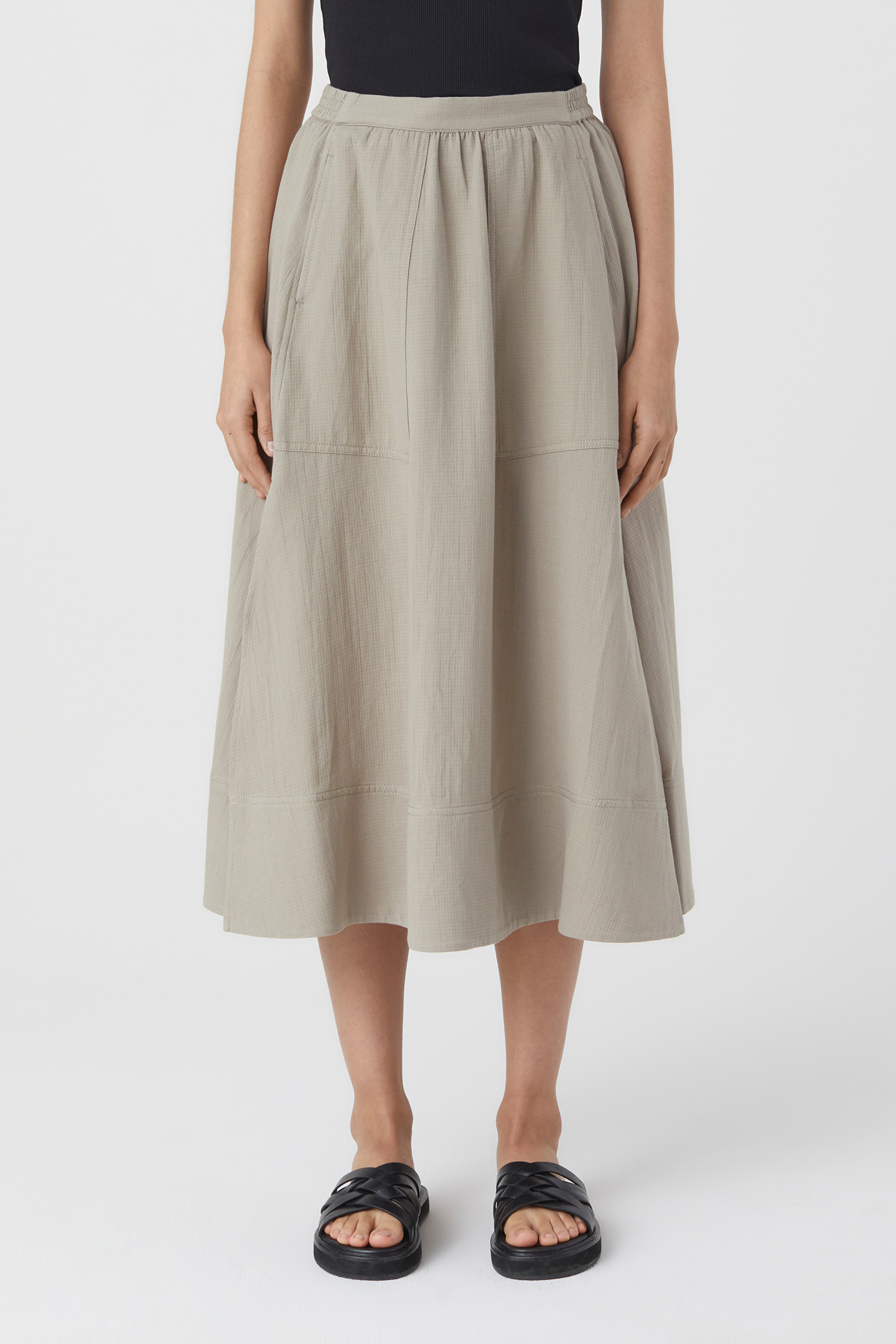 MIDI SKIRT SKIRTS GREY VENEER 1