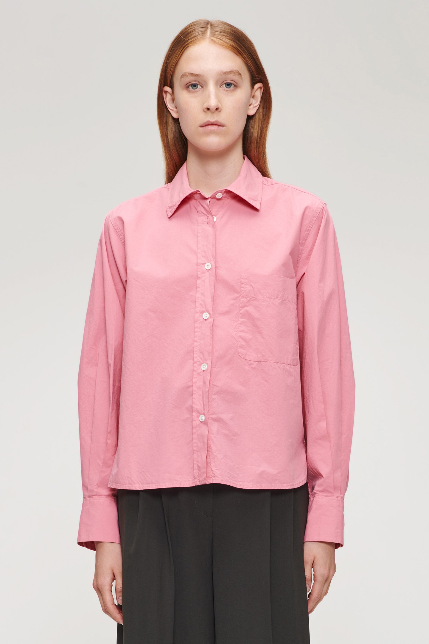 ORG COTTON BOXY SHIRT PINK 1