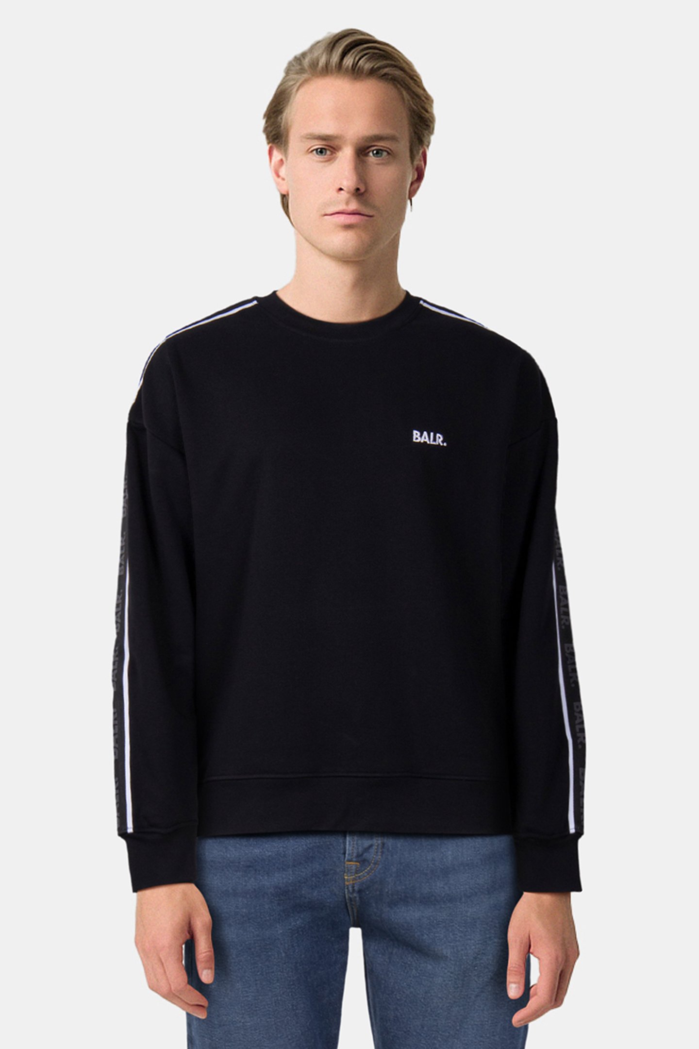 B-TAPE CREWNECK JET BLACK 1