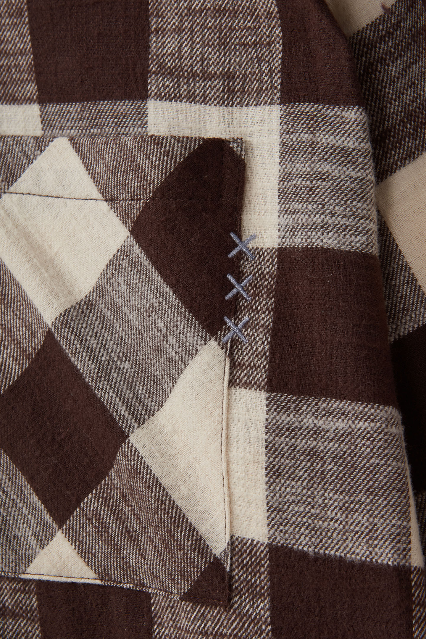 OVERSIZED SHIRT SEAL BROWN/BUFFALO CHECK 9