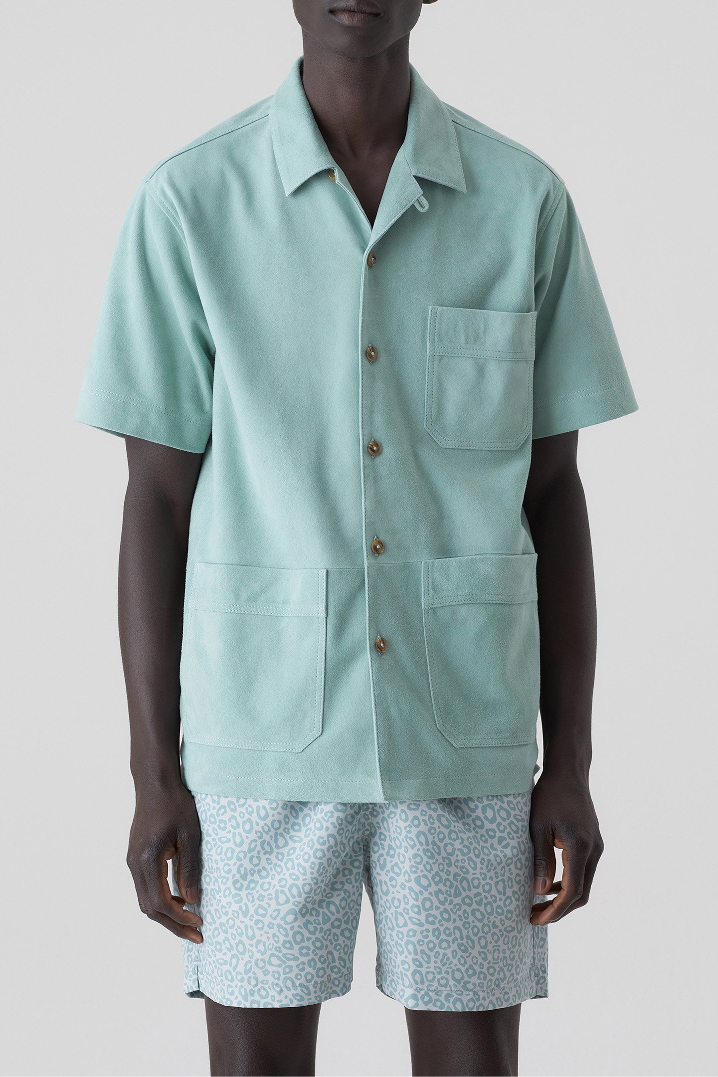 UTILITY SHORTSLEEVE SHIRT SHIRTS & BLOUSES BLUE AGAVE by Closed