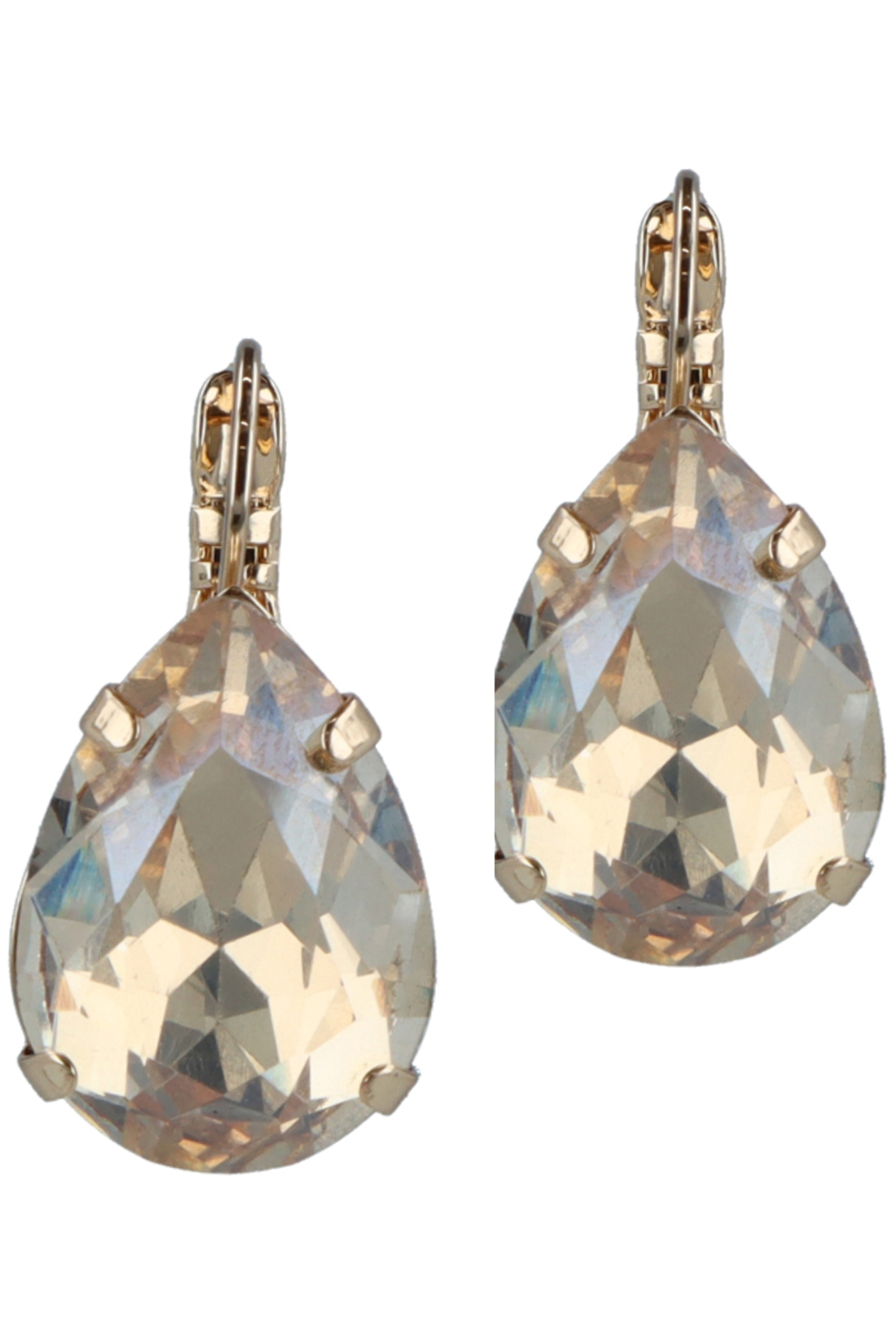 GOLDEN DROP CRYSTAL EARRINGS GOL, CRYSTAL 4