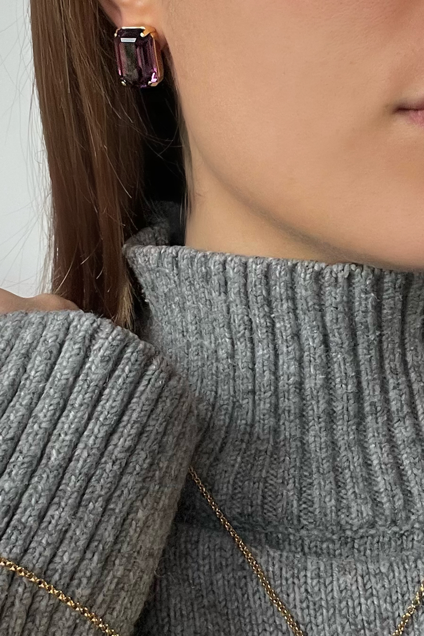 LADY DI EARRINGS AMETHYST PURPLE 2