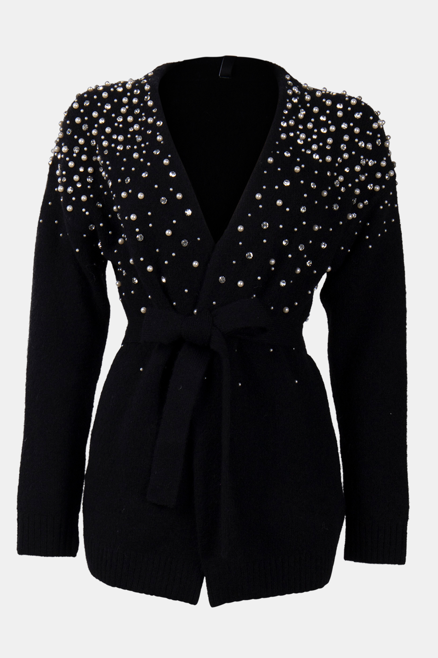 SIBILLA BELTED CARDI JET BLACK A996 3