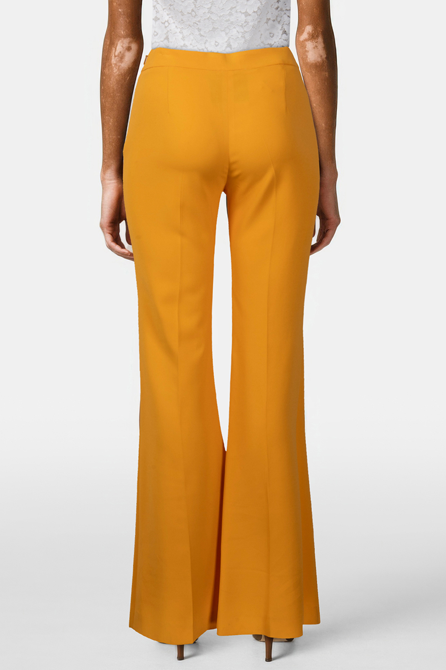 60'S CADY FLARED TROUSERS YELLOW 2