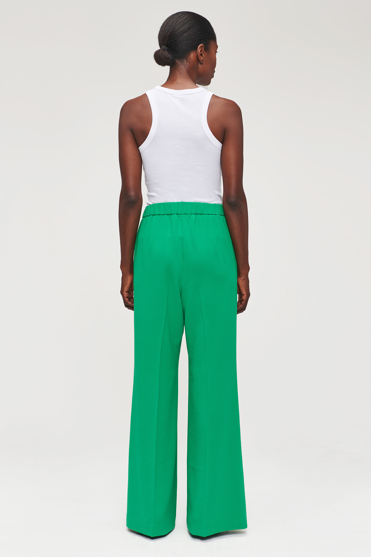 RECYCLED POLY WIDE LEG PANTS VIVID GREEN 4