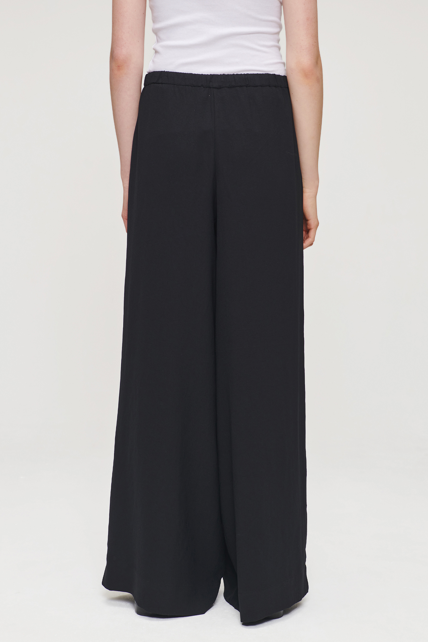 WIDE LEG FLOU PANTS BLACK 2