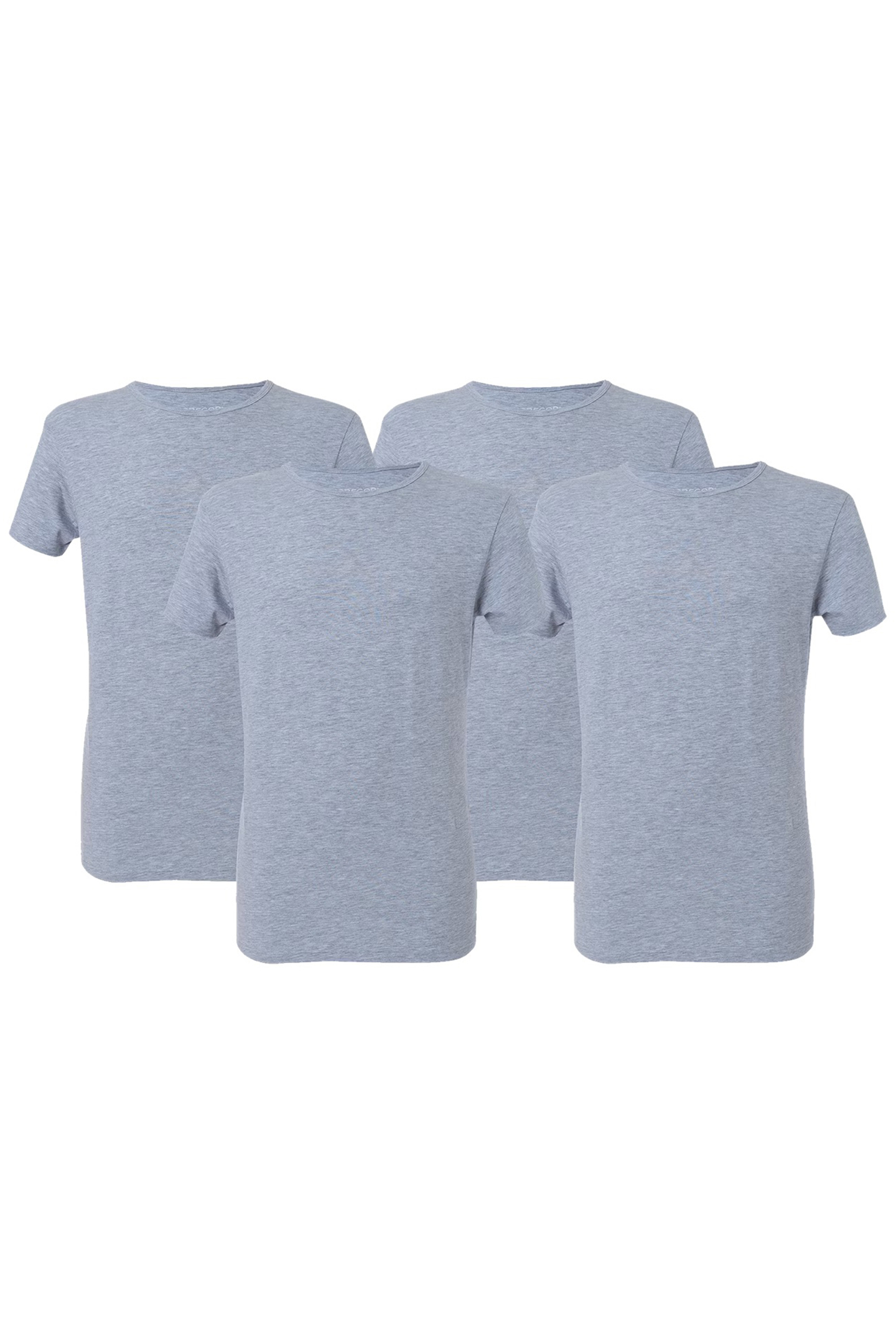 MCGREGOR - PREMIUM STRETCH T-SHIRT - O-NECK - 4-PACK GREY by McGregor