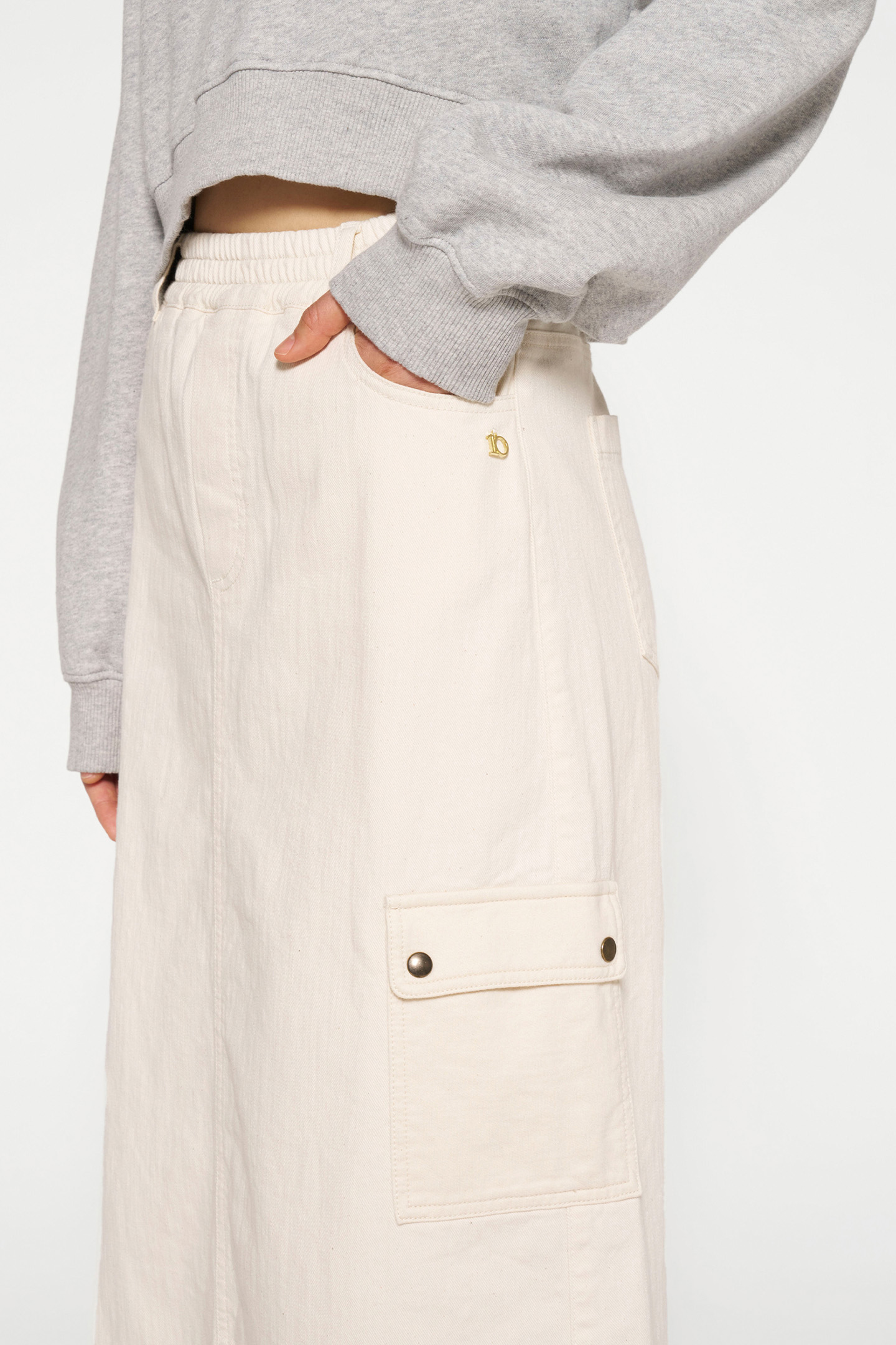 MAXI SKIRT TWILL ECRU 6