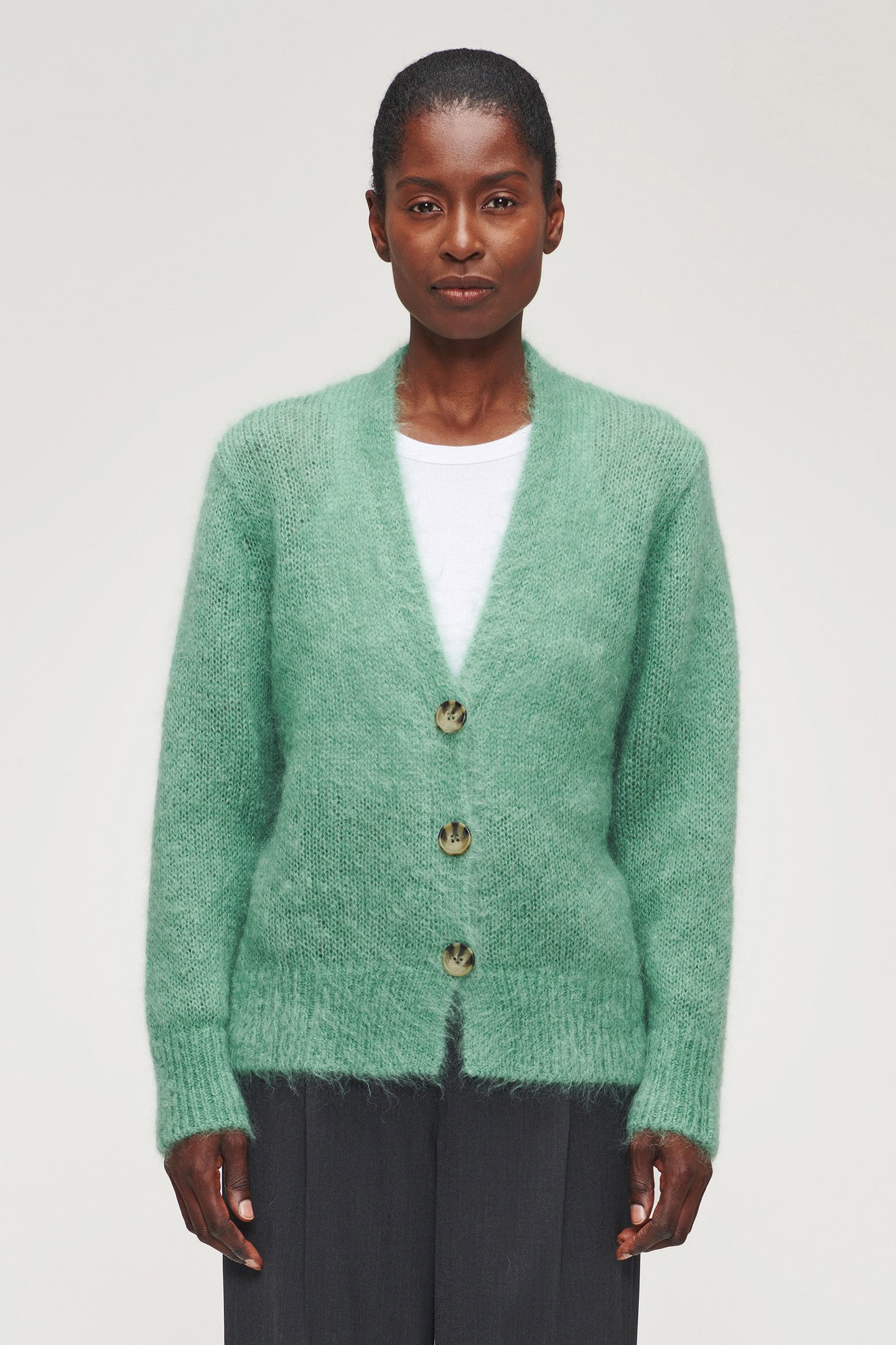 SOFT MOHAIR CARDIGAN JADE by Zenggi