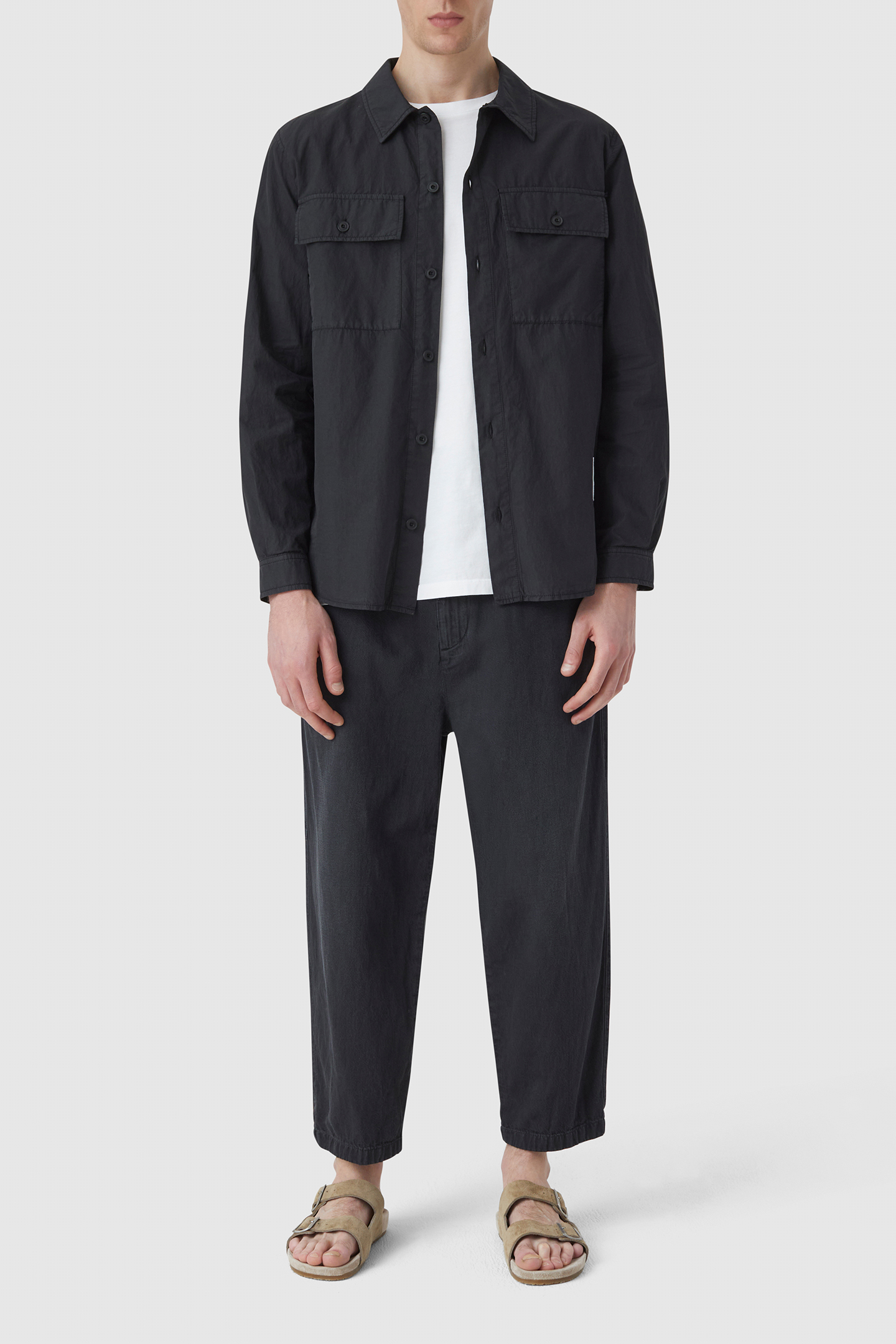 UTILITY SHIRT W/ ELBOW PATCHES SHIRTS & BLOUSES BLACK 3