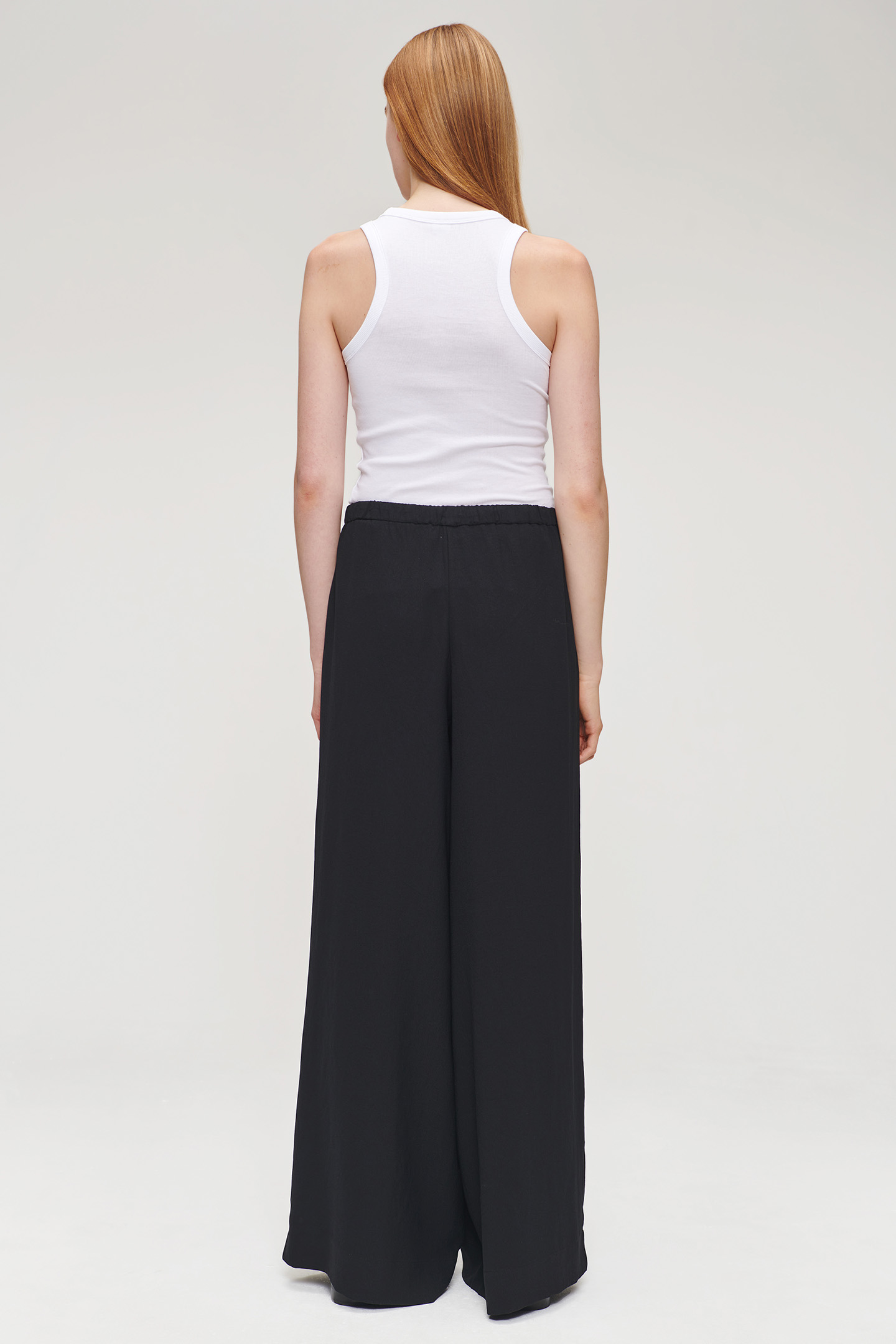 WIDE LEG FLOU PANTS BLACK 4